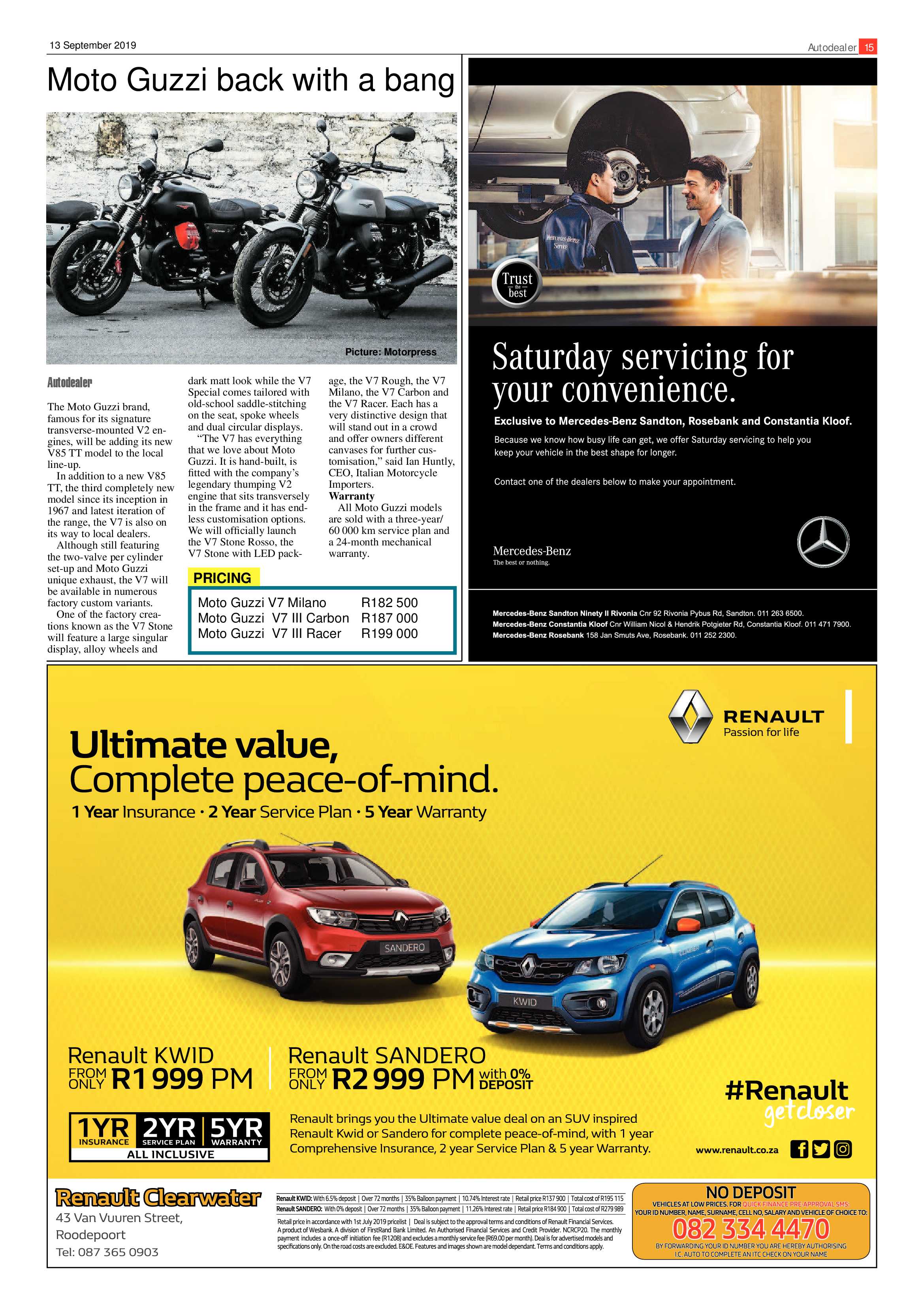 Randfontein Herald 13 September 2019 page 15