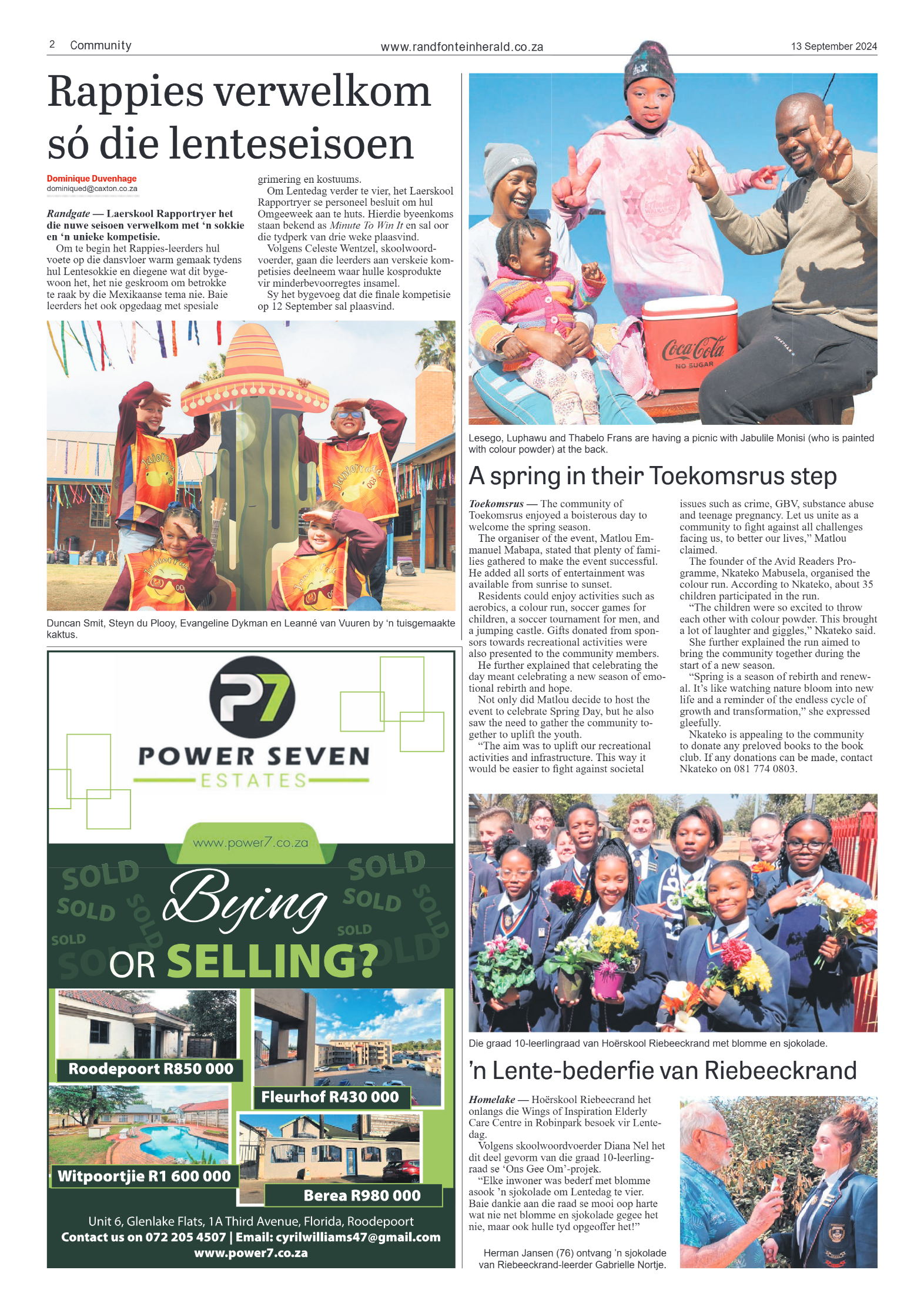 Randfontein Herald 13 September 2024 page 2