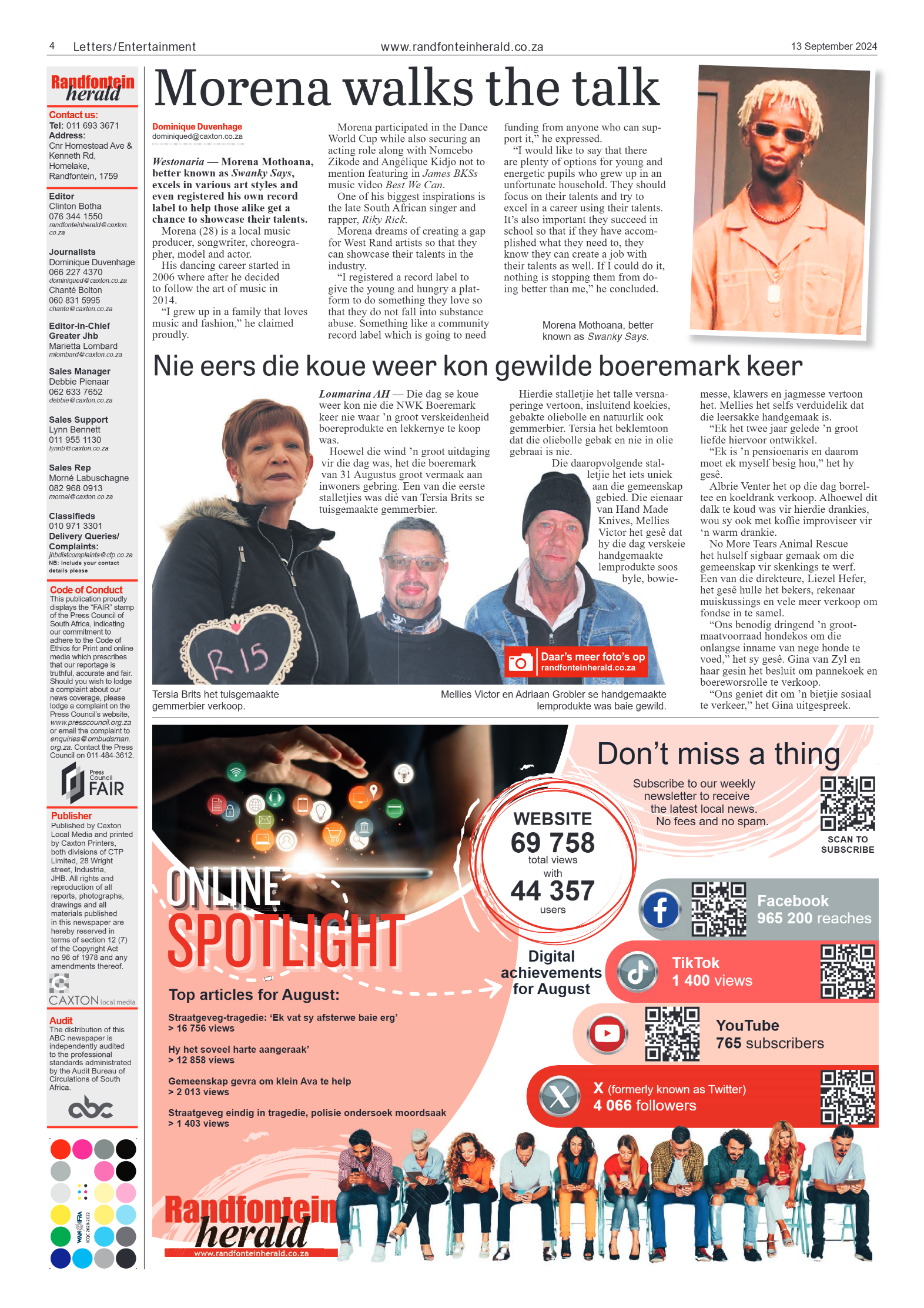 Randfontein Herald 13 September 2024 page 4