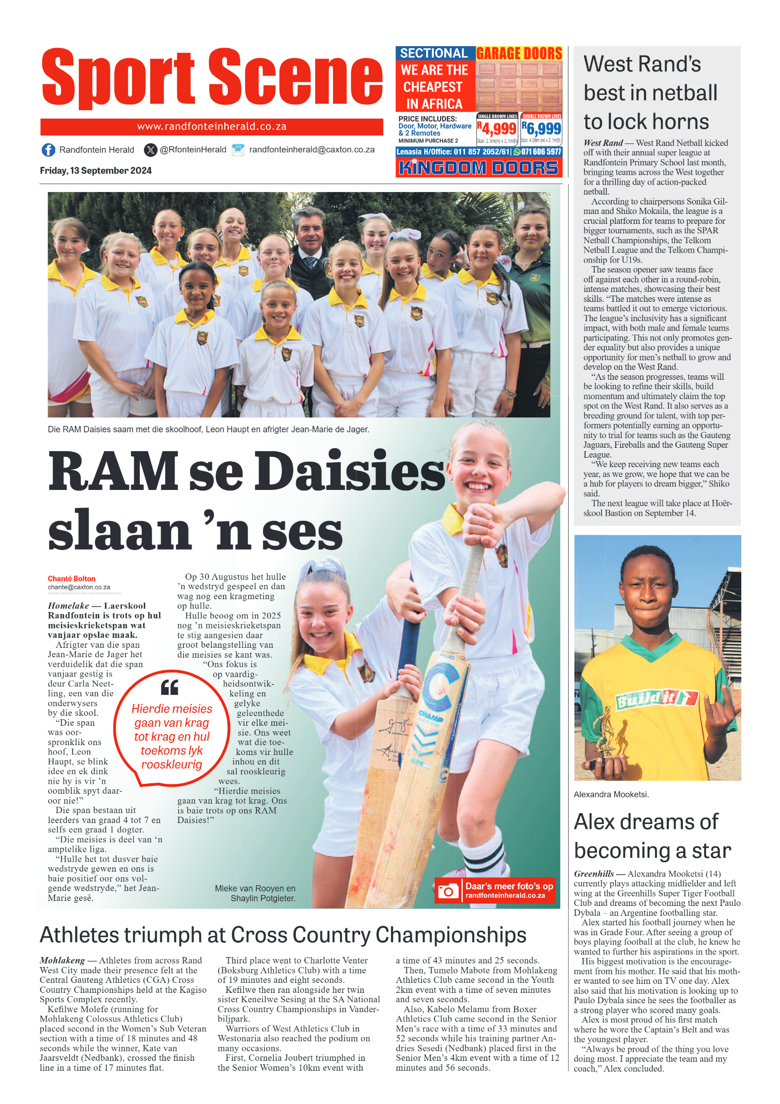 Randfontein Herald 13 September 2024 page 8