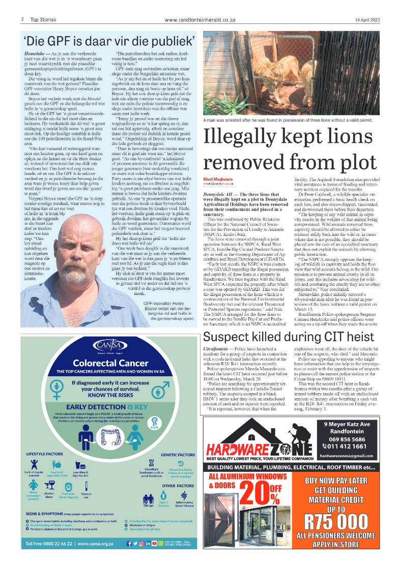 Randfontein Herald 14 April 2023 page 2