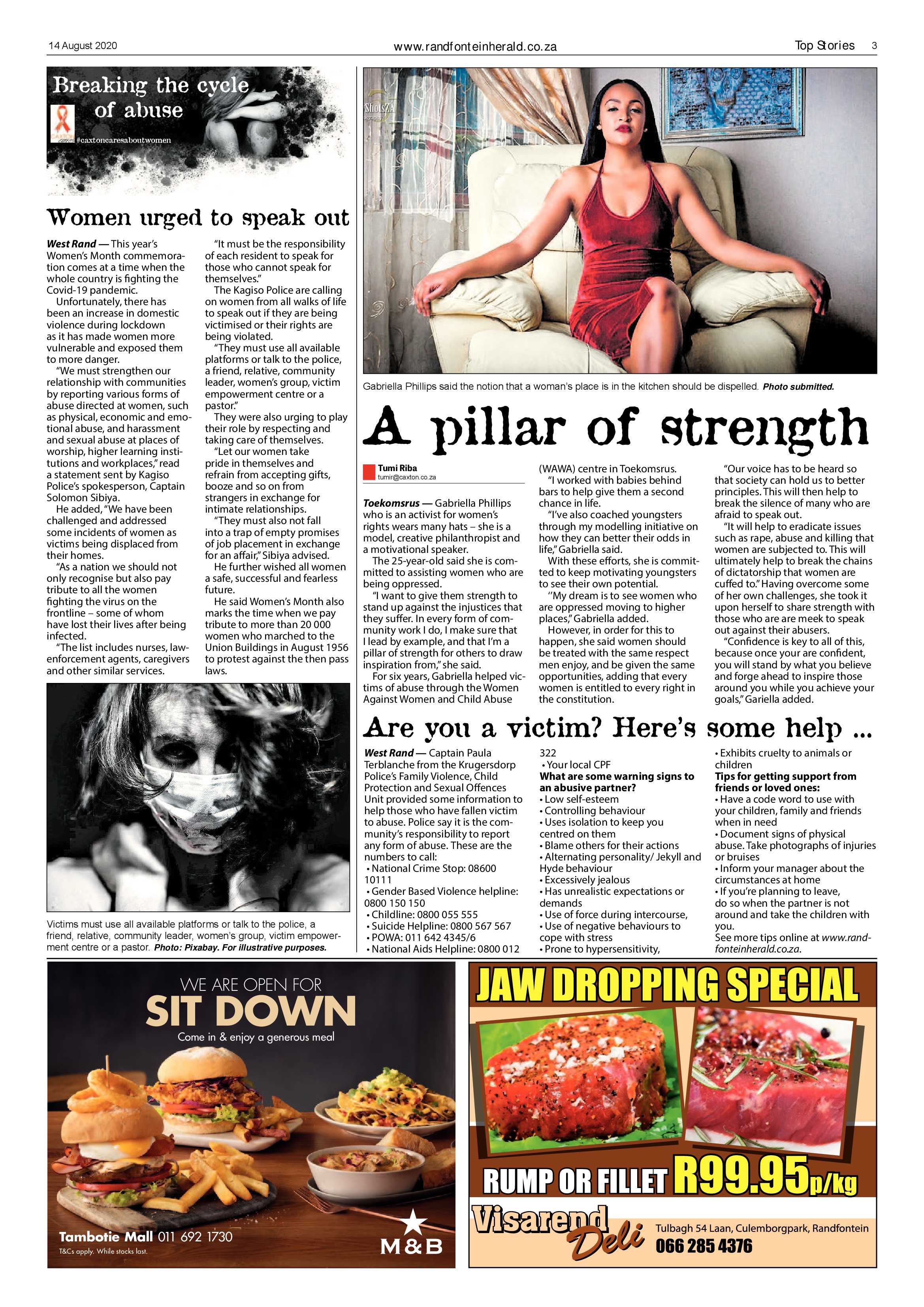 Randfontein Herald 14 August 2020 page 3