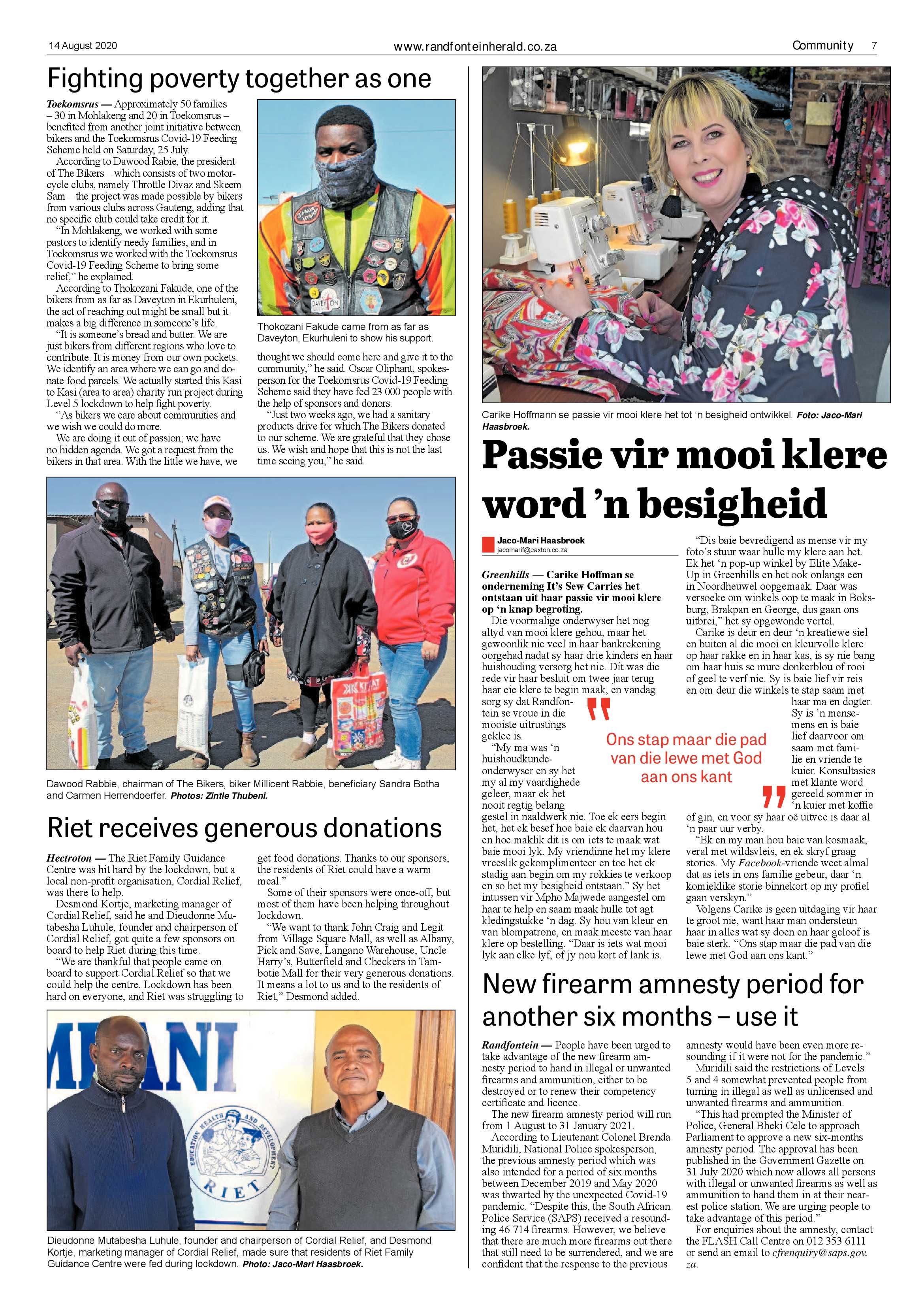 Randfontein Herald 14 August 2020 page 7