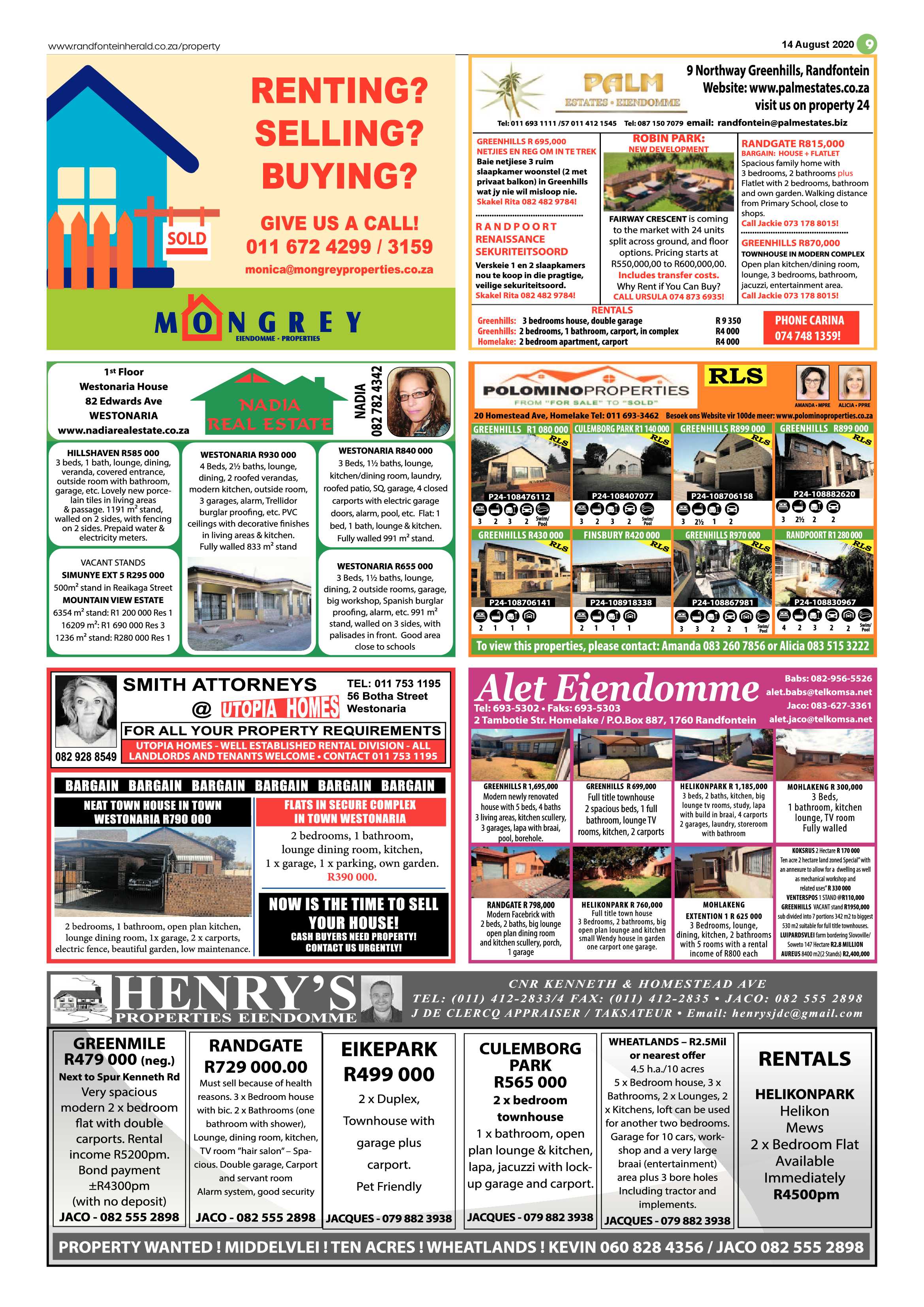Randfontein Herald 14 August 2020 page 9