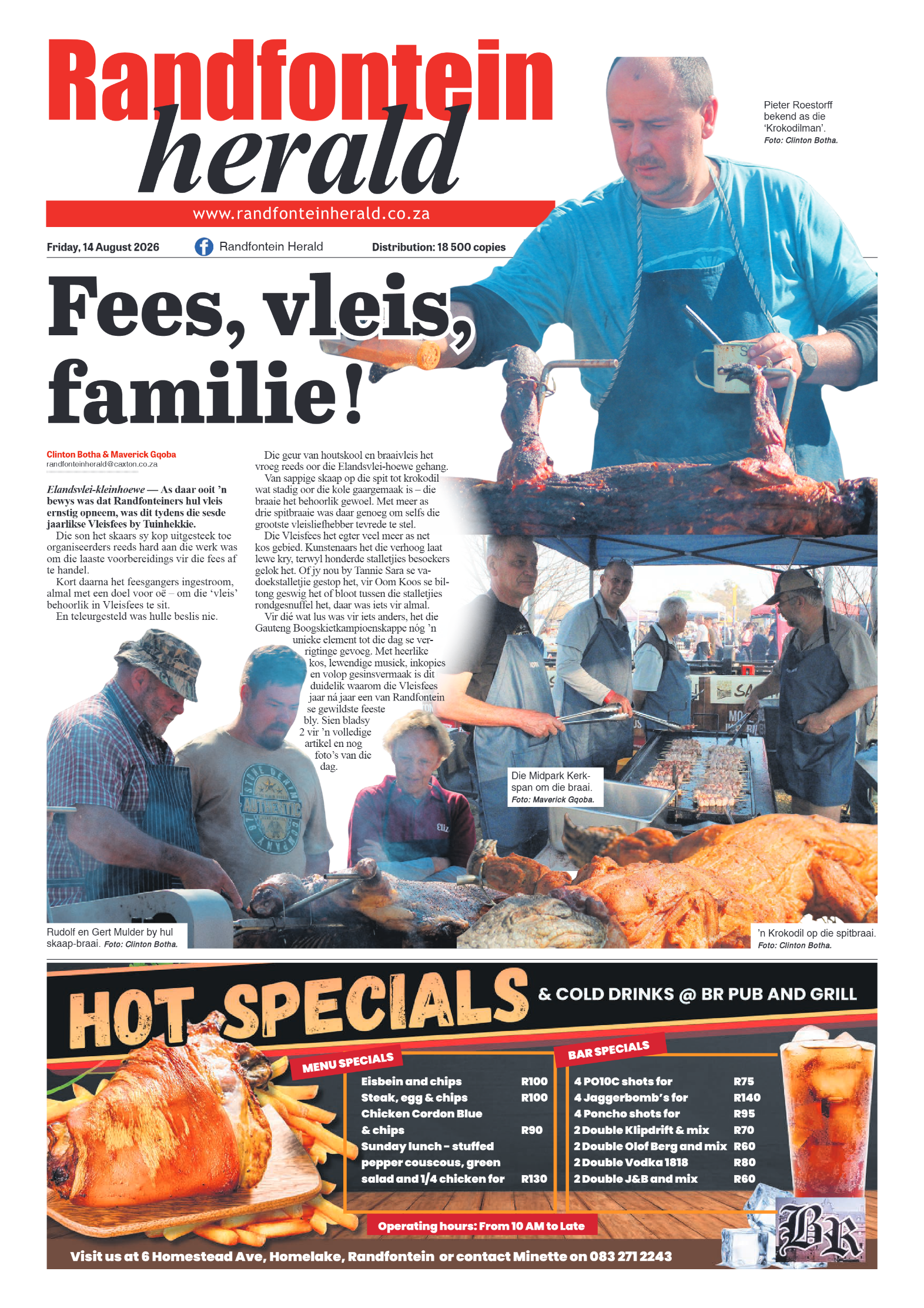 Randfontein Herald 14 August 2026 page 1
