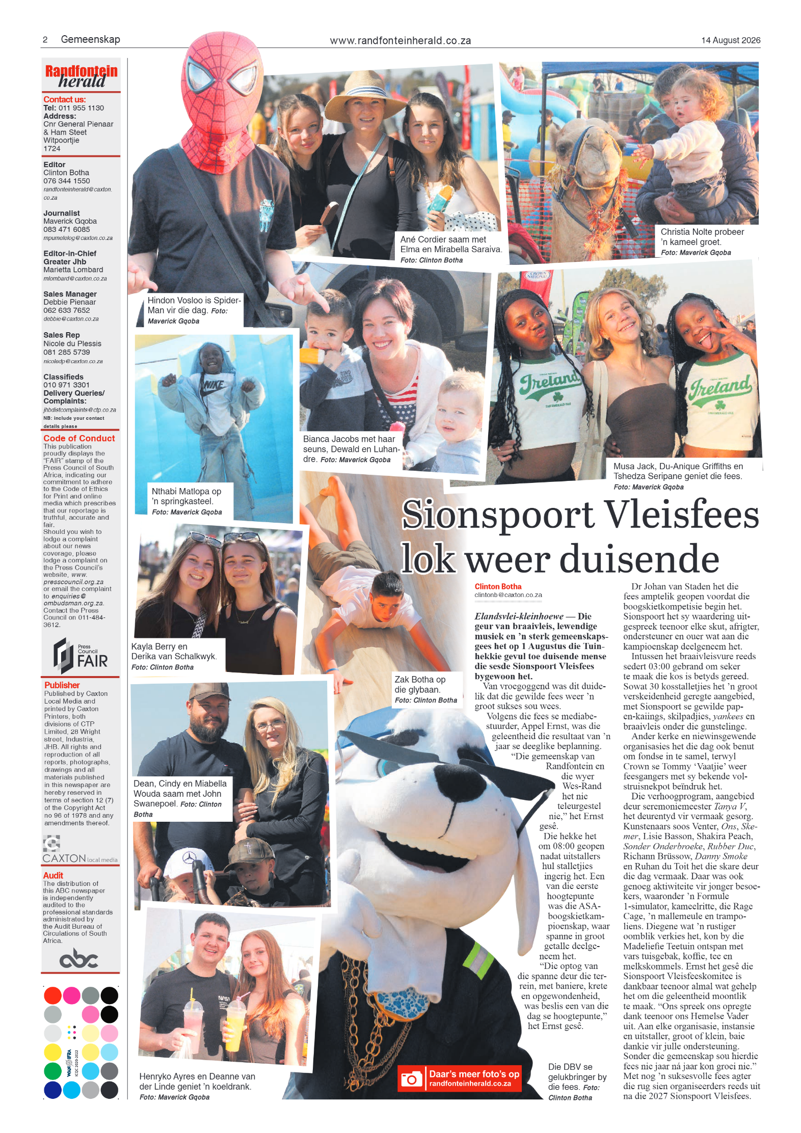 Randfontein Herald 14 August 2026 page 2