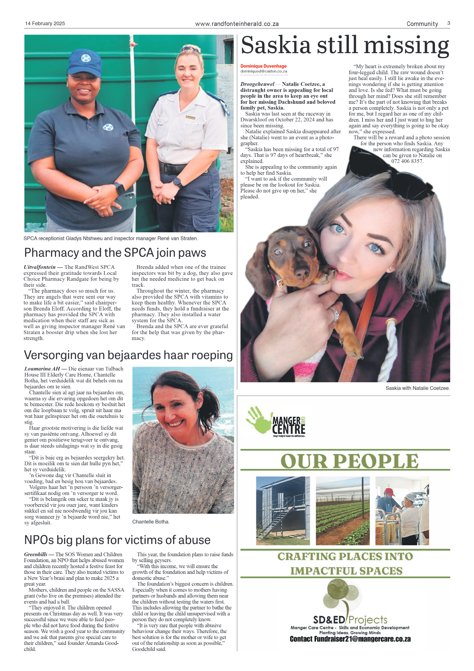 Randfontein Herald 14 February 2025 page 3