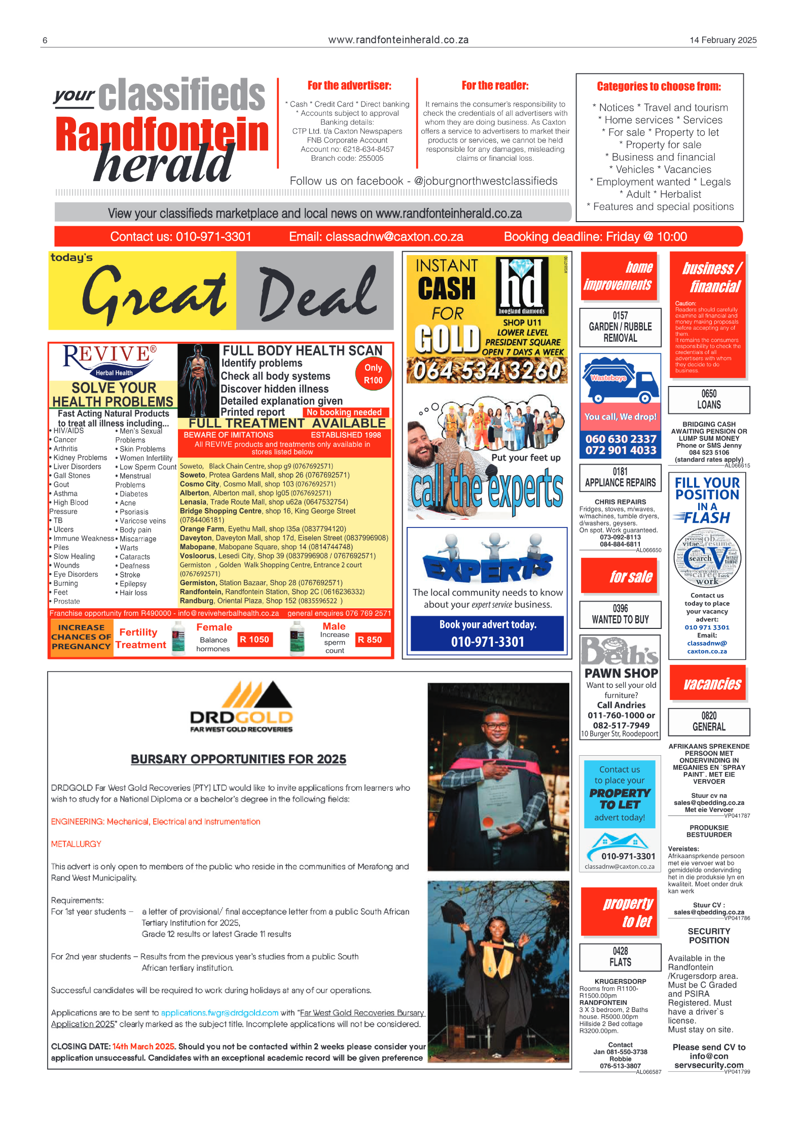 Randfontein Herald 14 February 2025 page 6