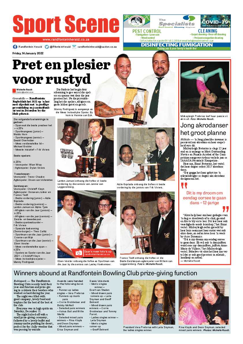 Randfontein Herald 14 January 2022 page 12