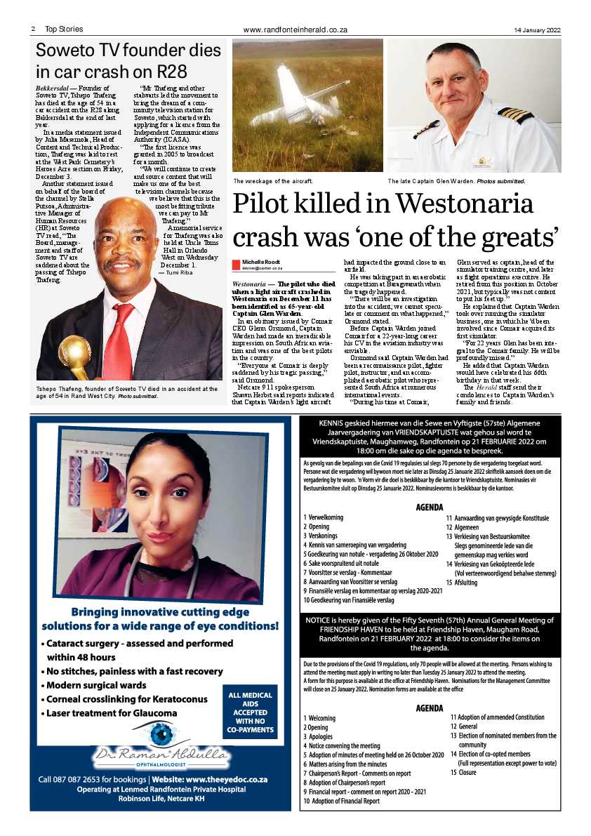 Randfontein Herald 14 January 2022 page 2