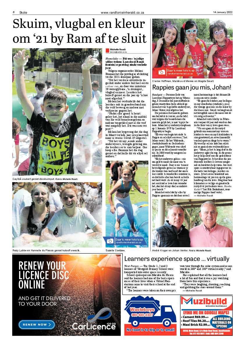 Randfontein Herald 14 January 2022 page 6