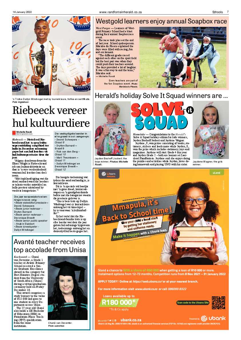 Randfontein Herald 14 January 2022 page 7