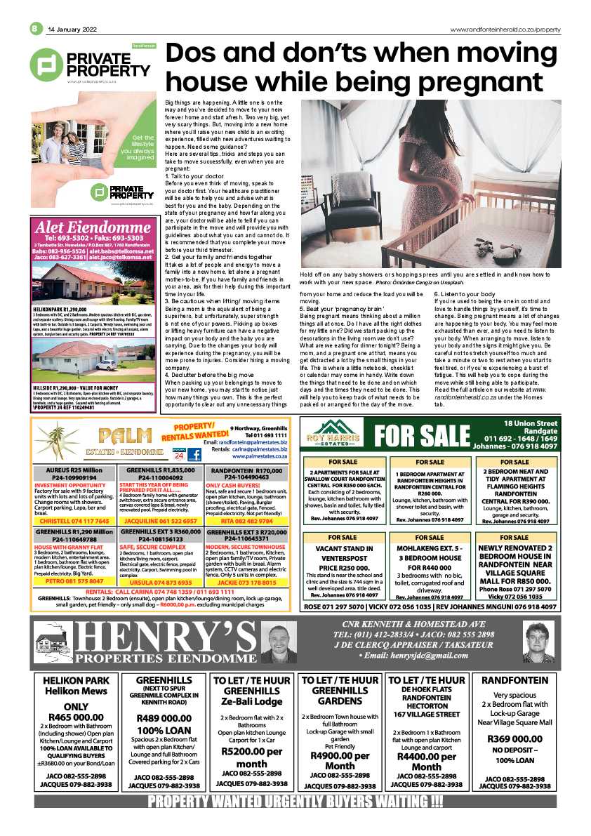 Randfontein Herald 14 January 2022 page 8