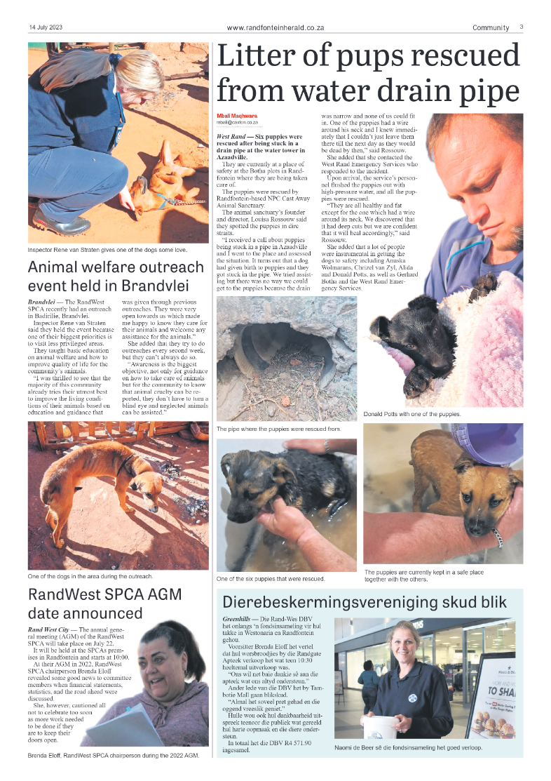 Randfontein Herald 14 July 2023 page 3