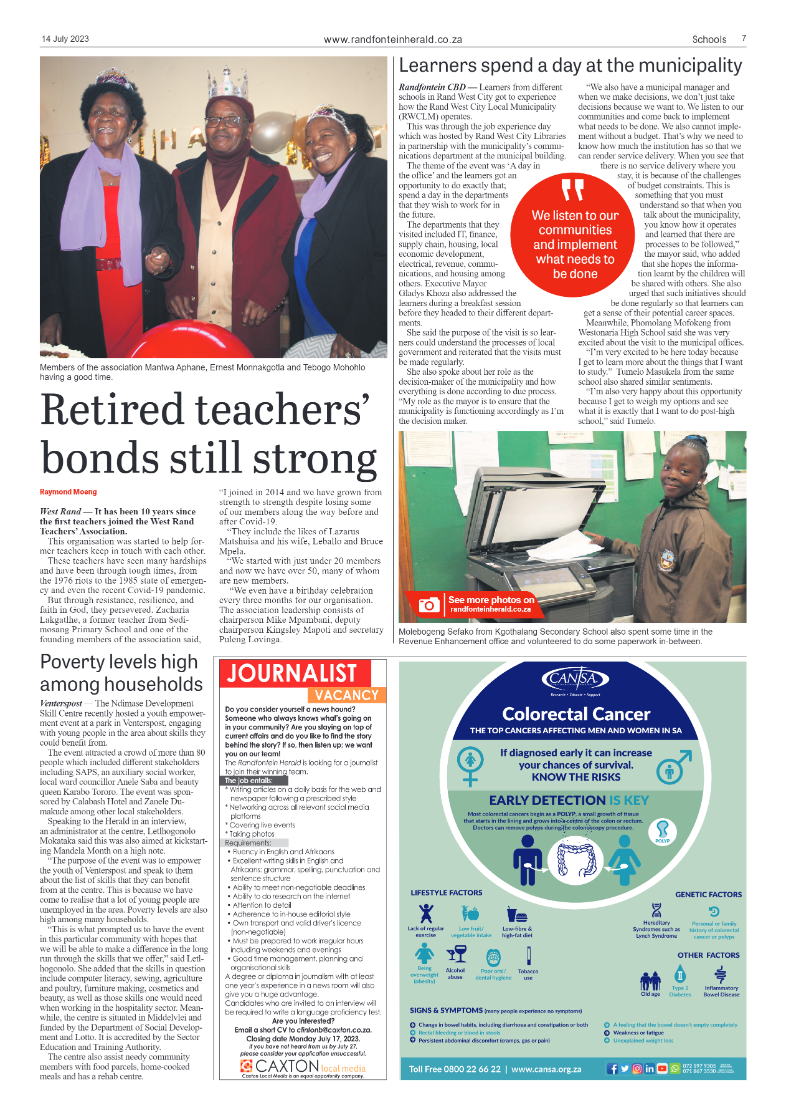 Randfontein Herald 14 July 2023 page 7