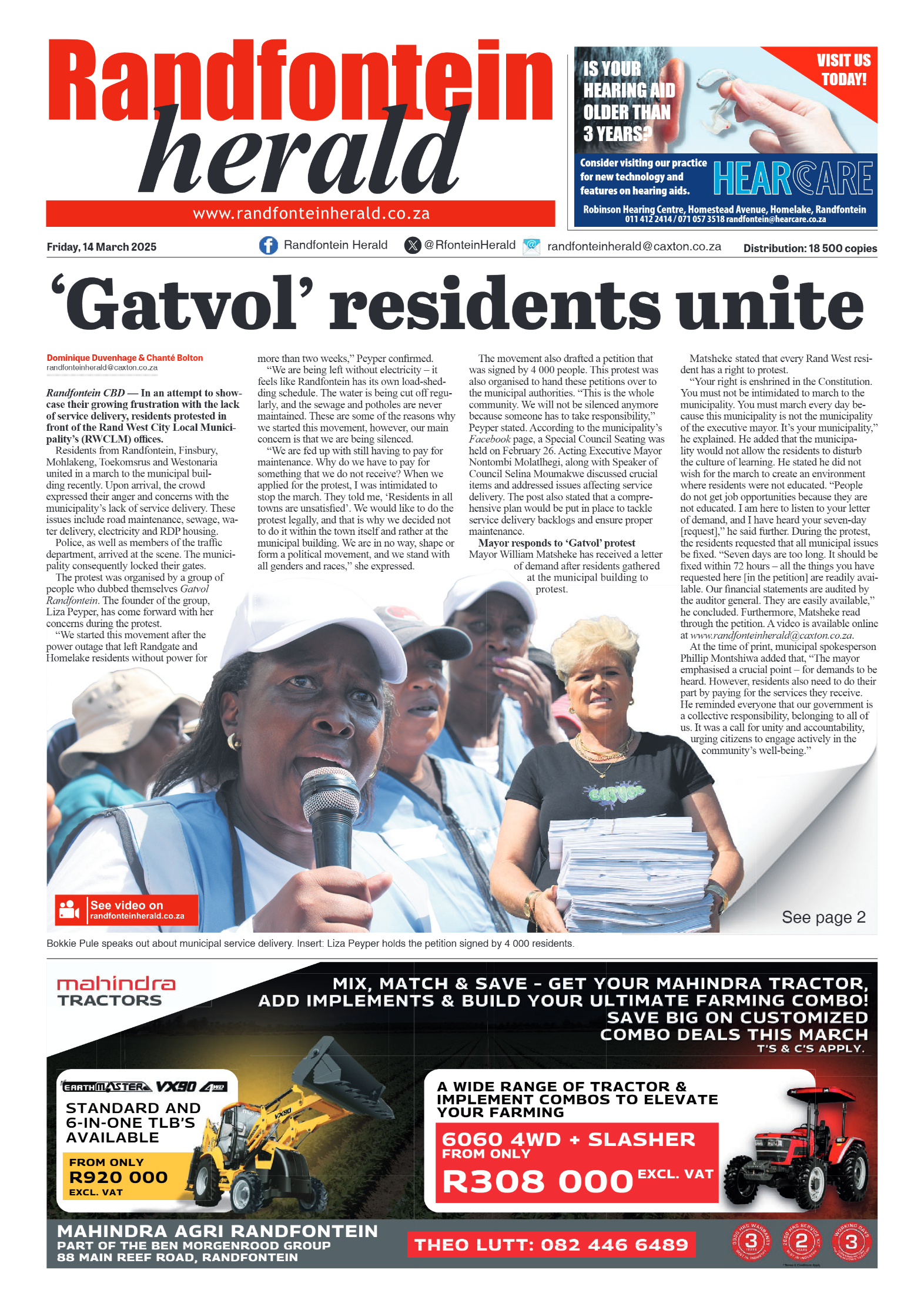 Randfontein Herald 14 March 2025 page 1