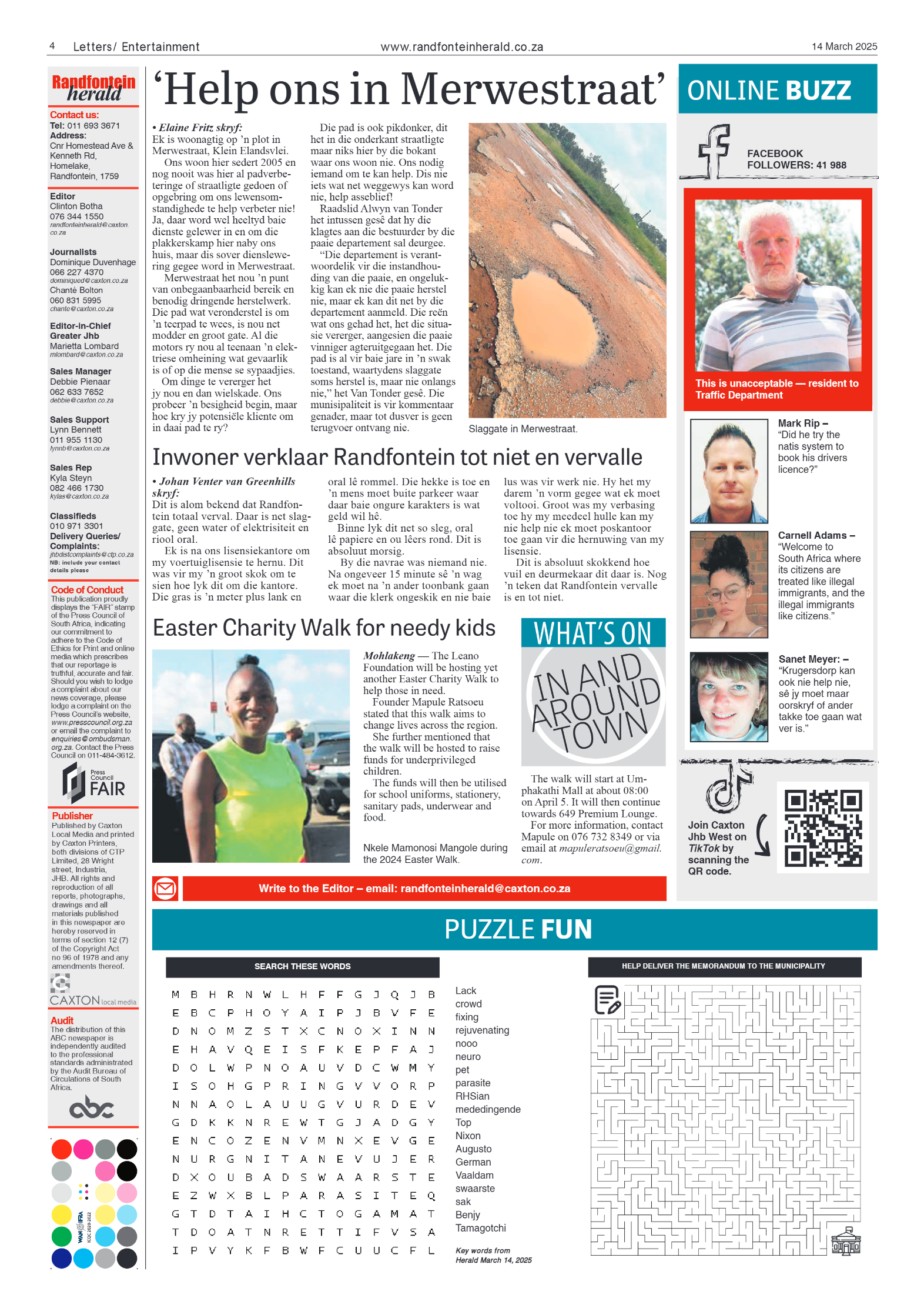 Randfontein Herald 14 March 2025 page 4
