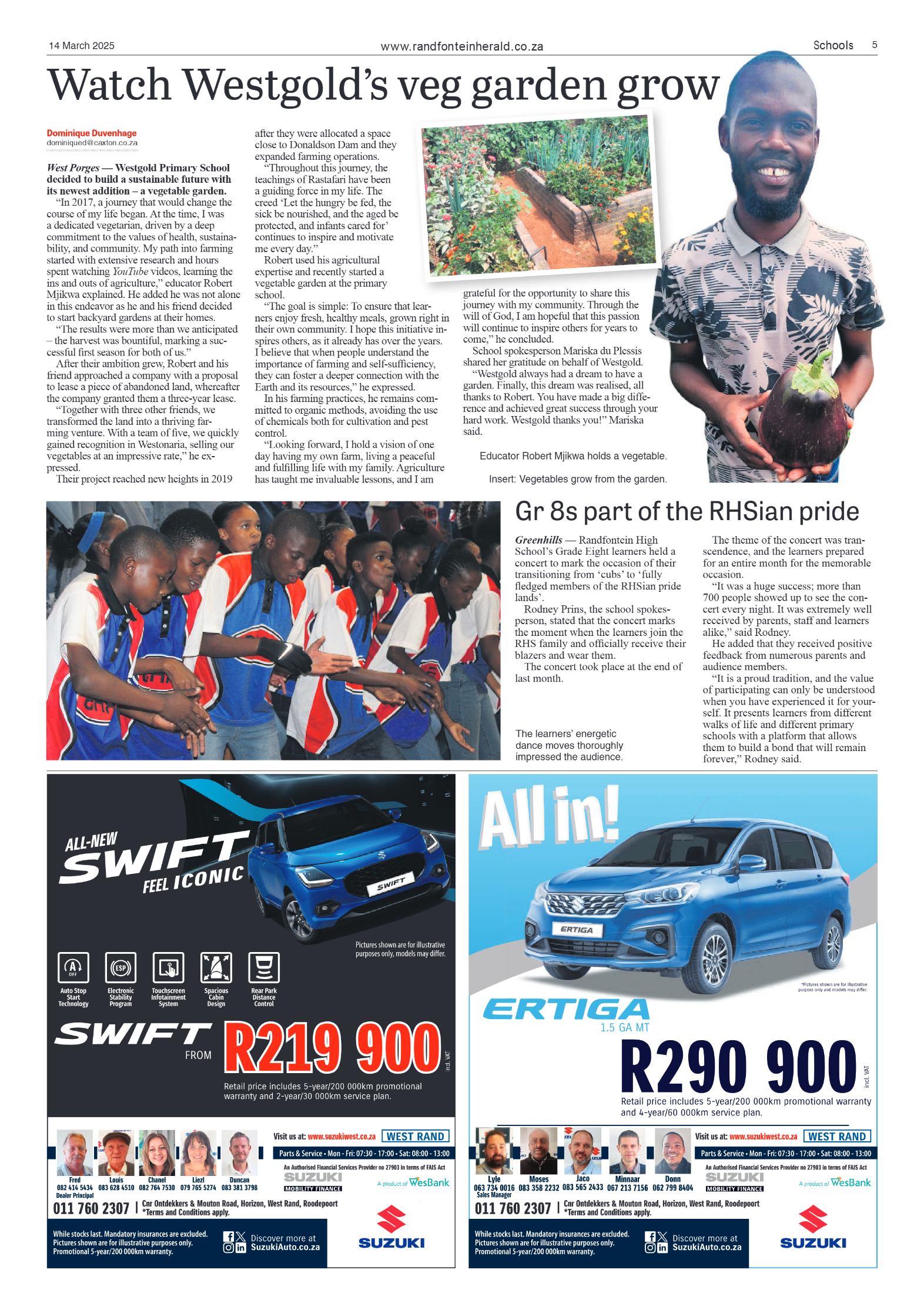Randfontein Herald 14 March 2025 page 5