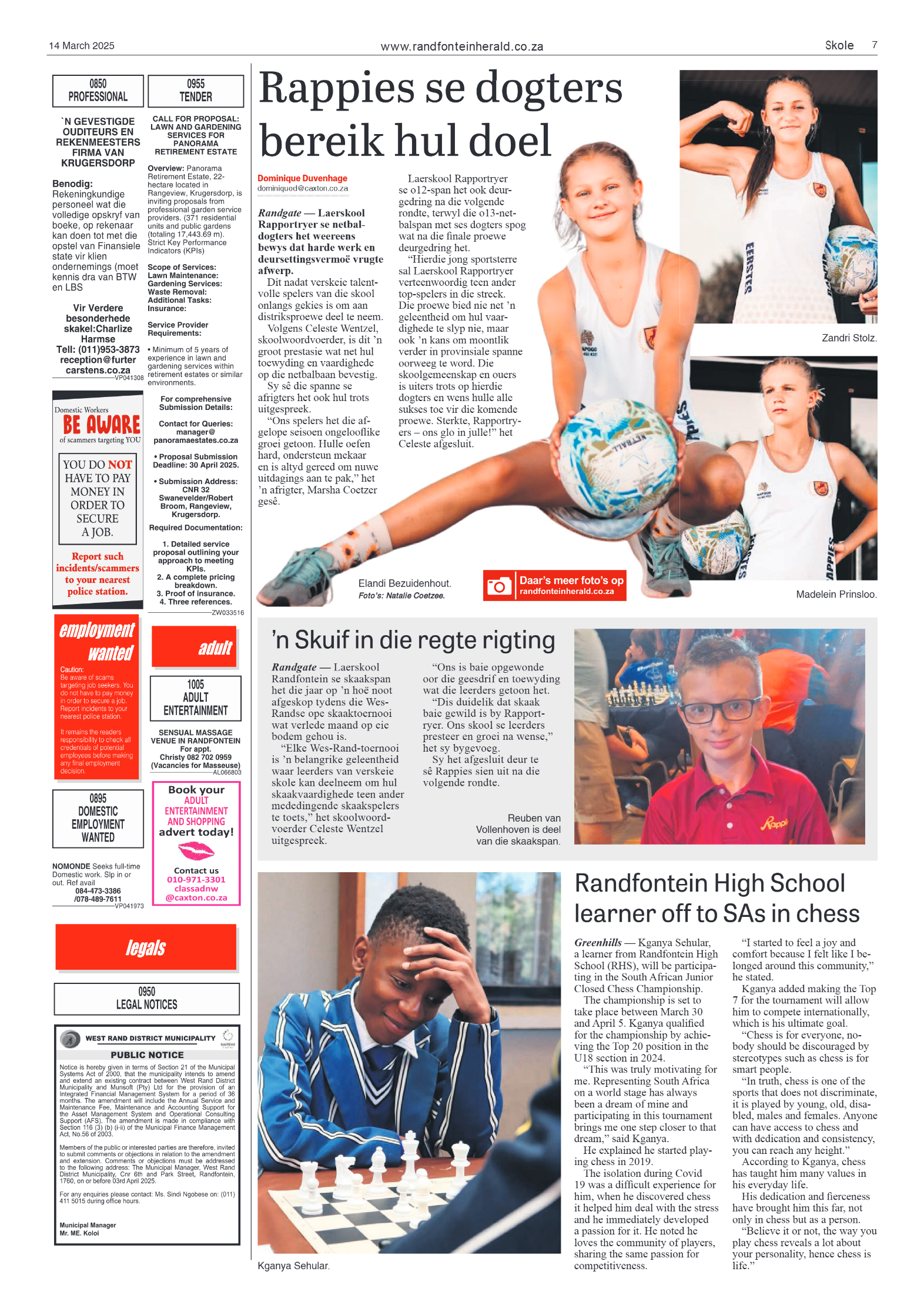 Randfontein Herald 14 March 2025 page 7
