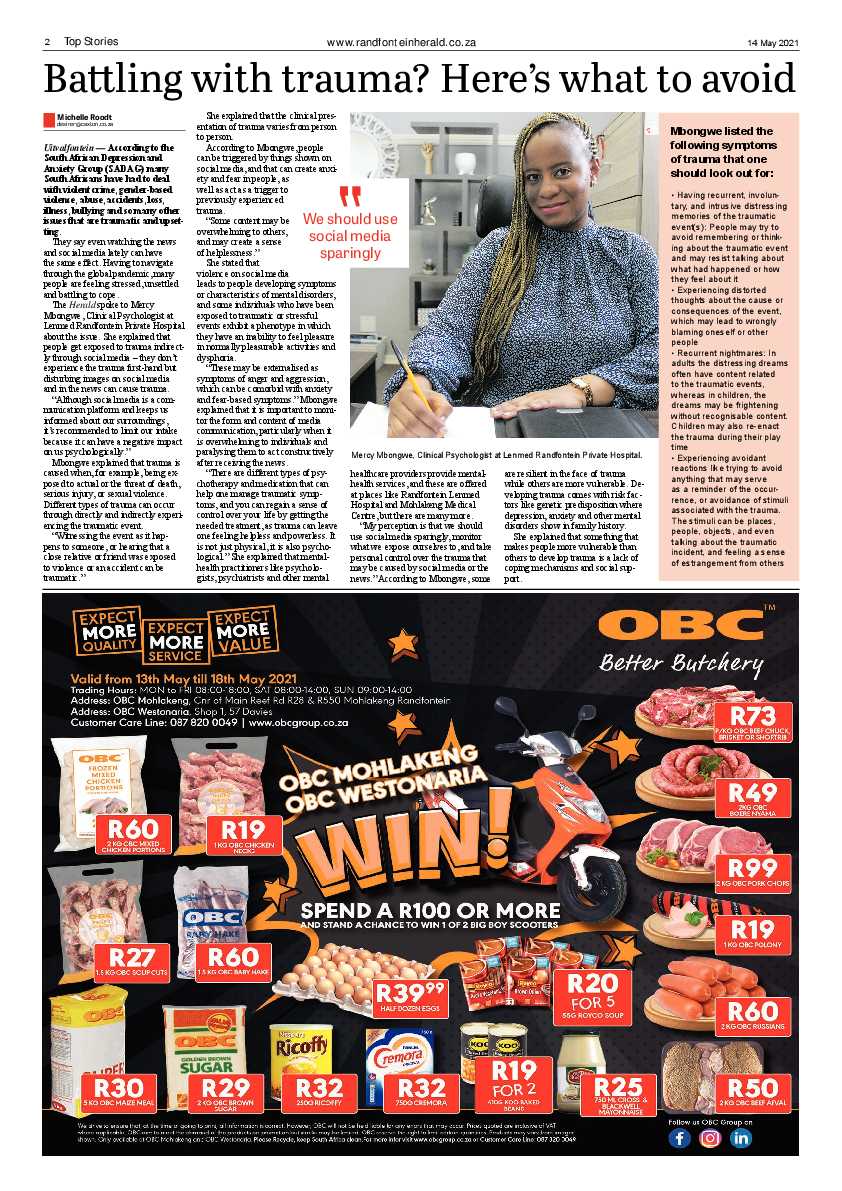 Randfontein Herald 14 May 2021 page 2
