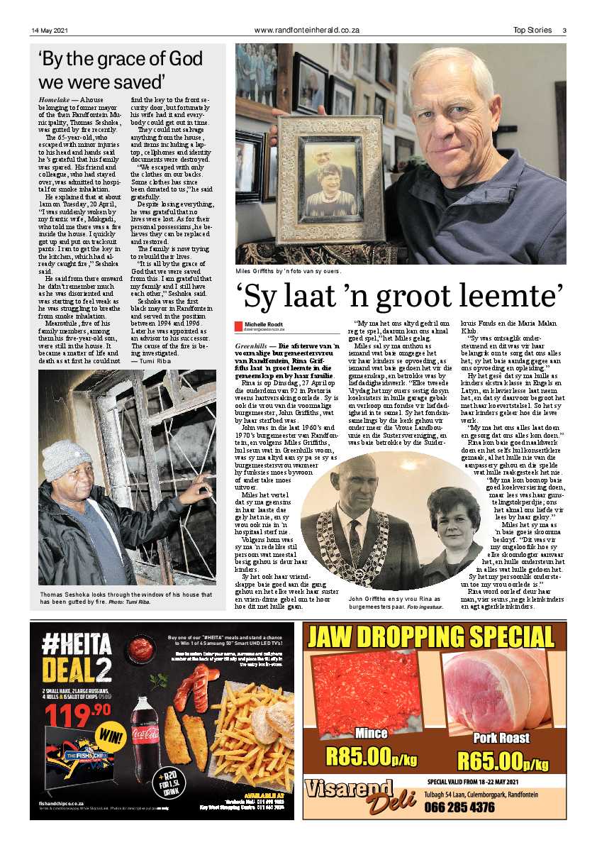 Randfontein Herald 14 May 2021 page 3