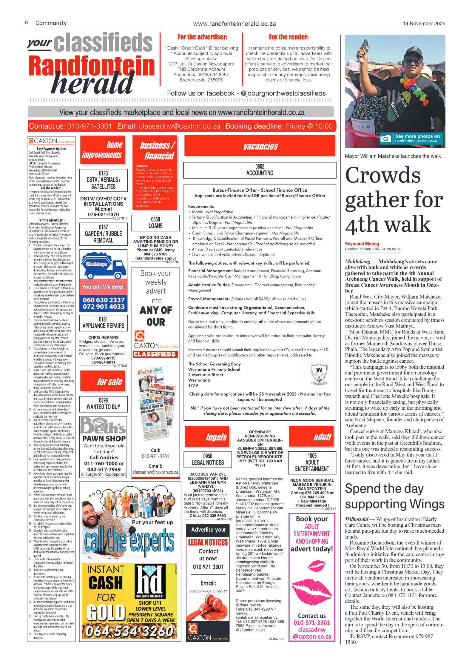 Randfontein Herald 14 November 2025 page 6