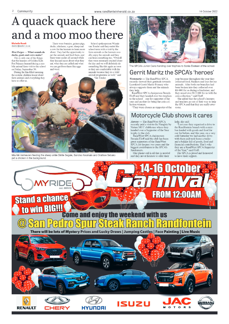 Randfontein Herald 14 October 2022 page 2