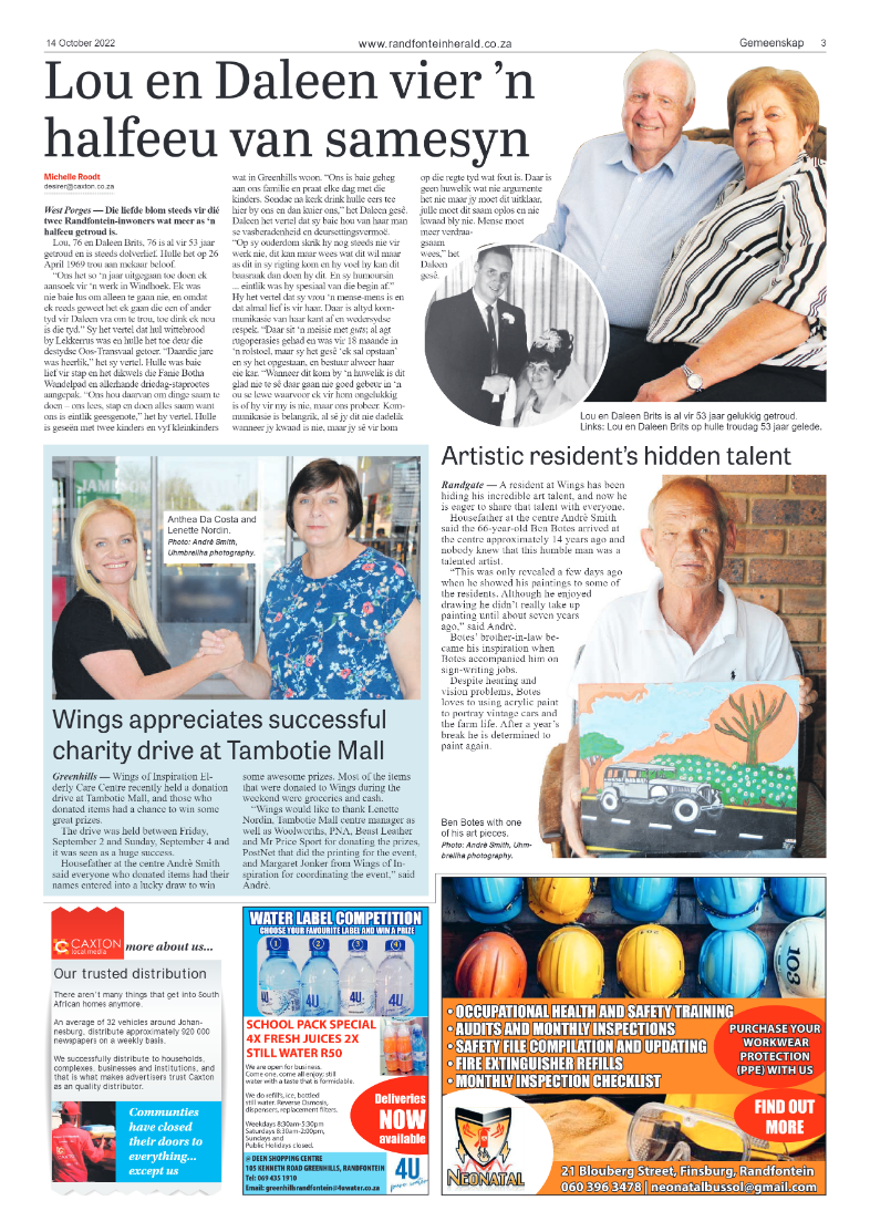 Randfontein Herald 14 October 2022 page 3