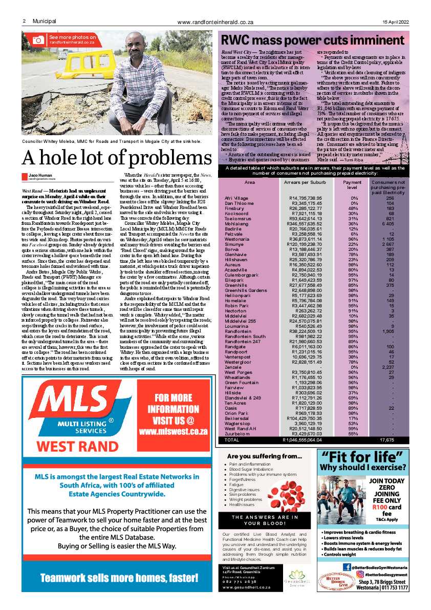 Randfontein Herald 15 April 2022 page 2