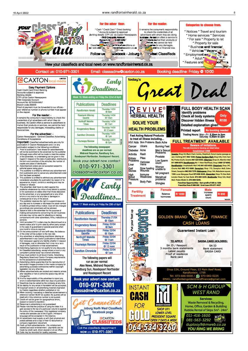 Randfontein Herald 15 April 2022 page 5