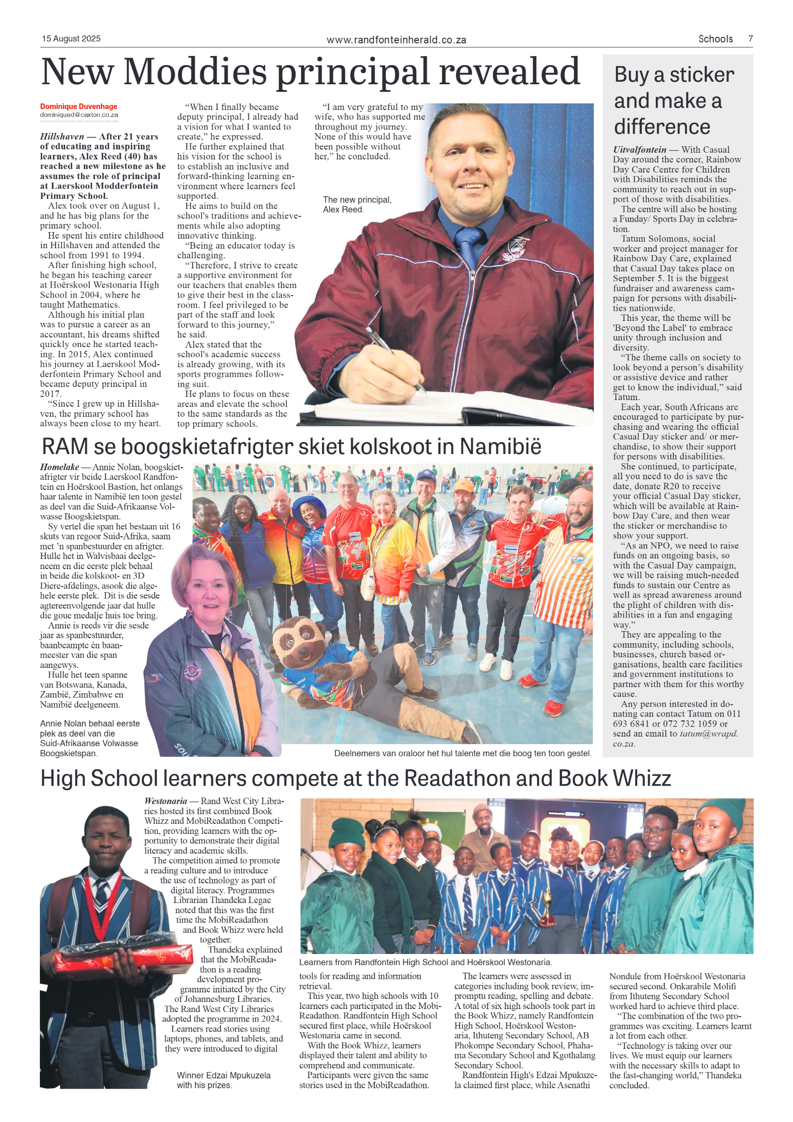 Randfontein Herald 15 August 2025 page 7