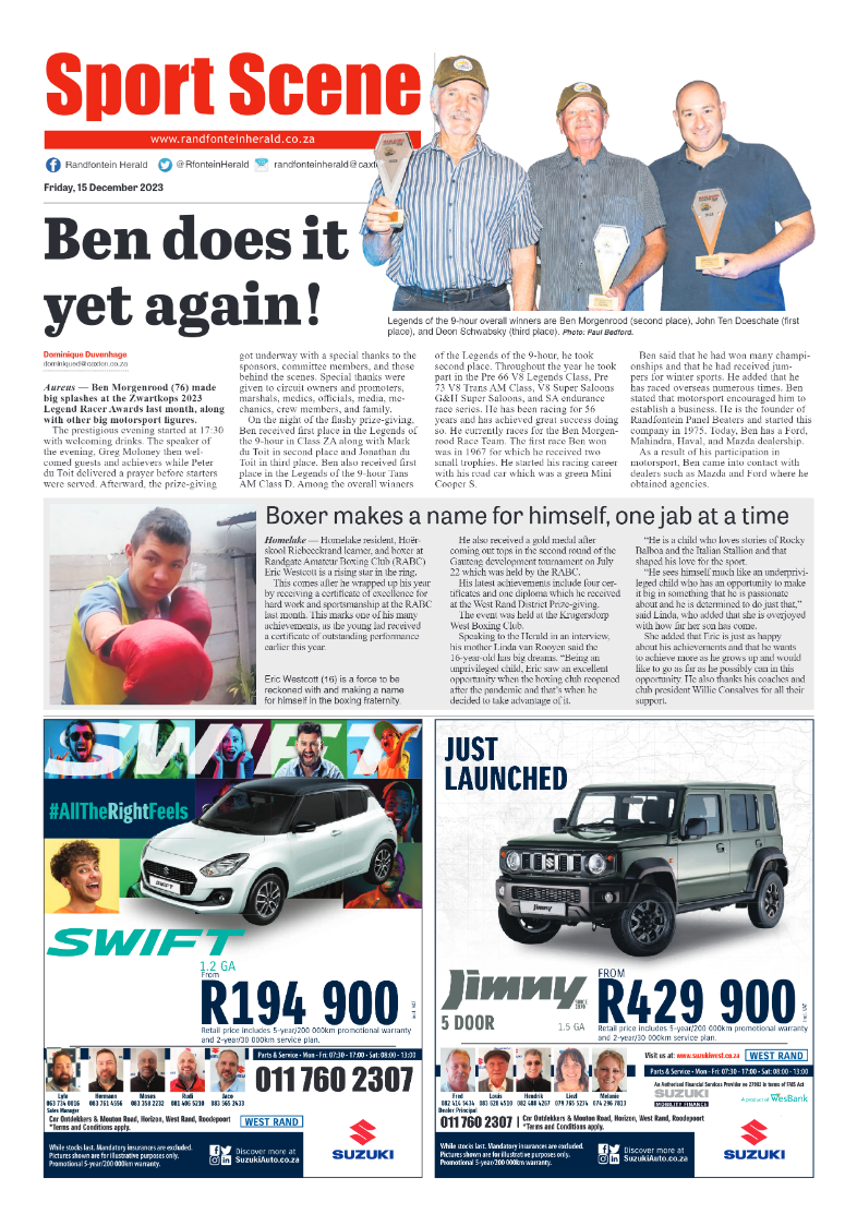 Randfontein Herald 15 December 2023 page 12