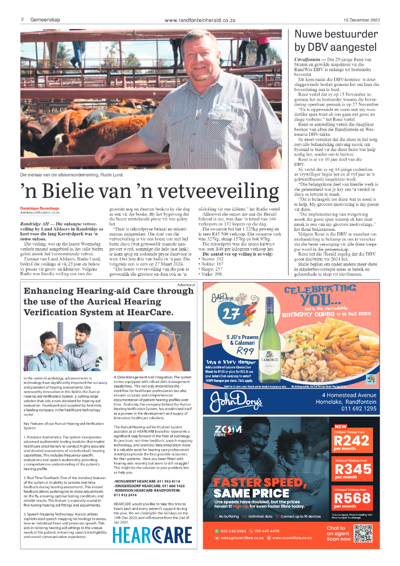 Randfontein Herald 15 December 2023 page 2