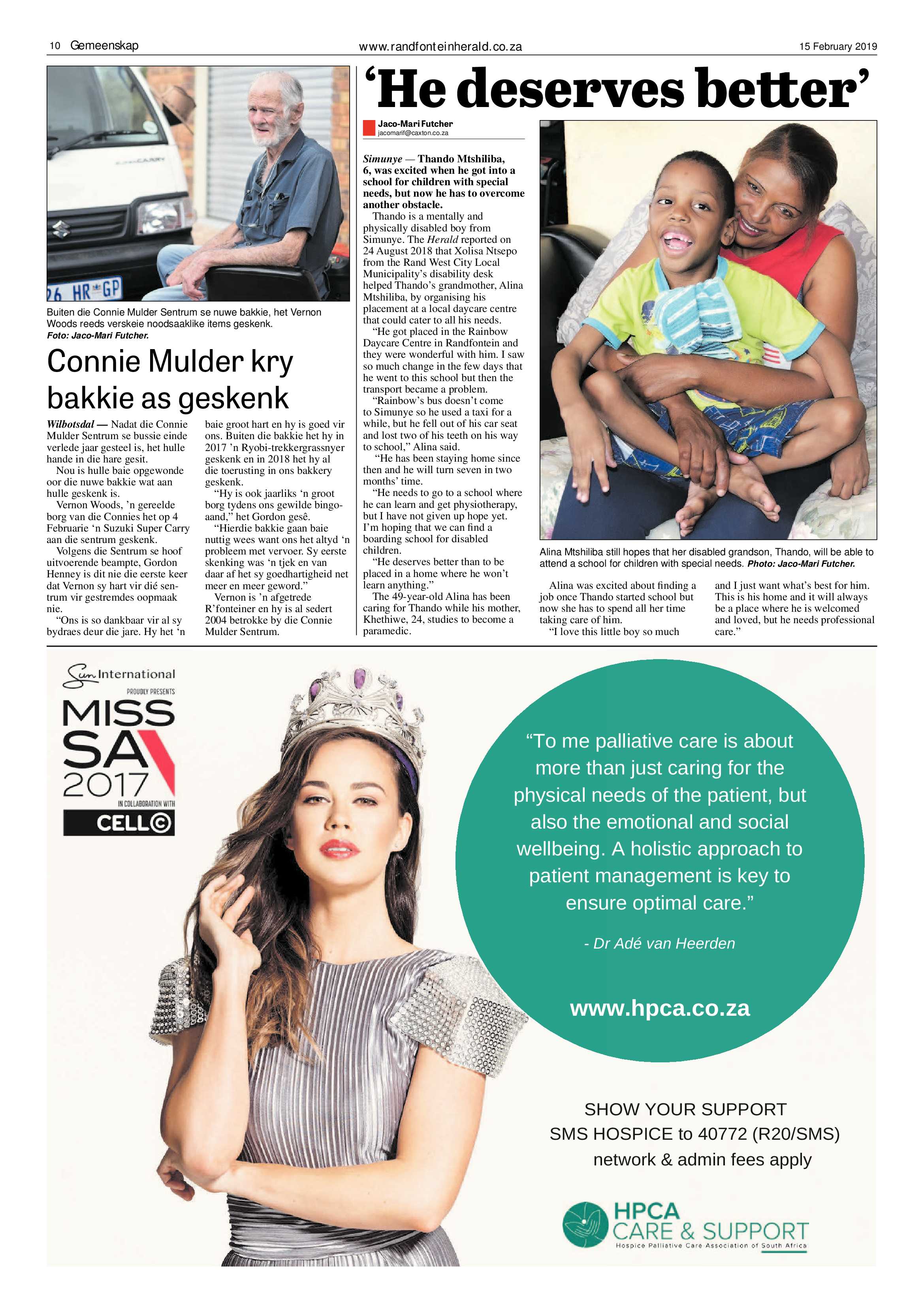 Randfontein Herald 15 February 2019 page 10