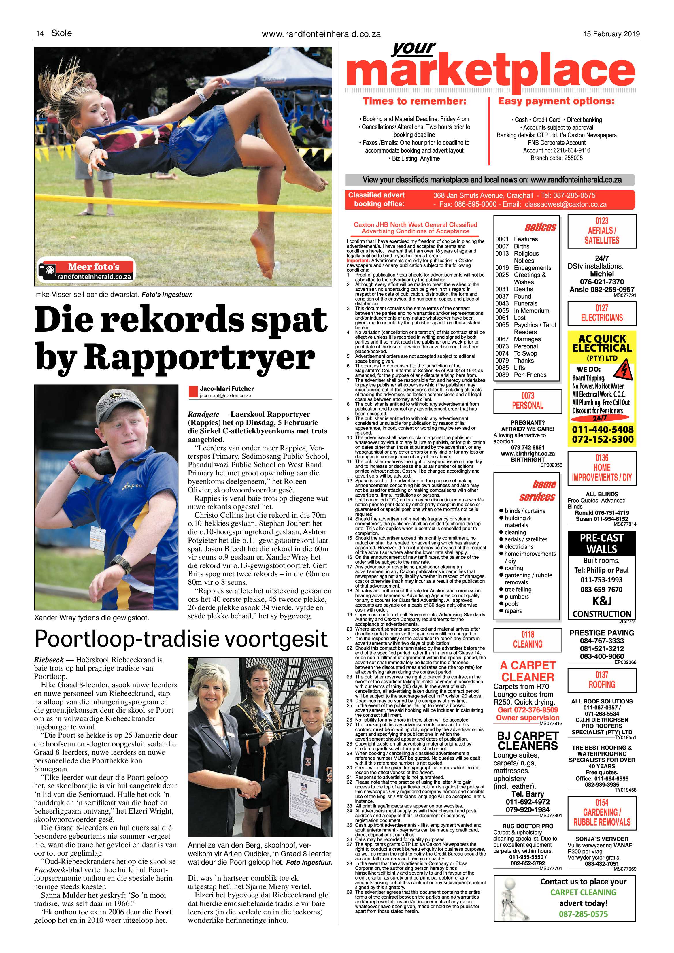 Randfontein Herald 15 February 2019 page 14