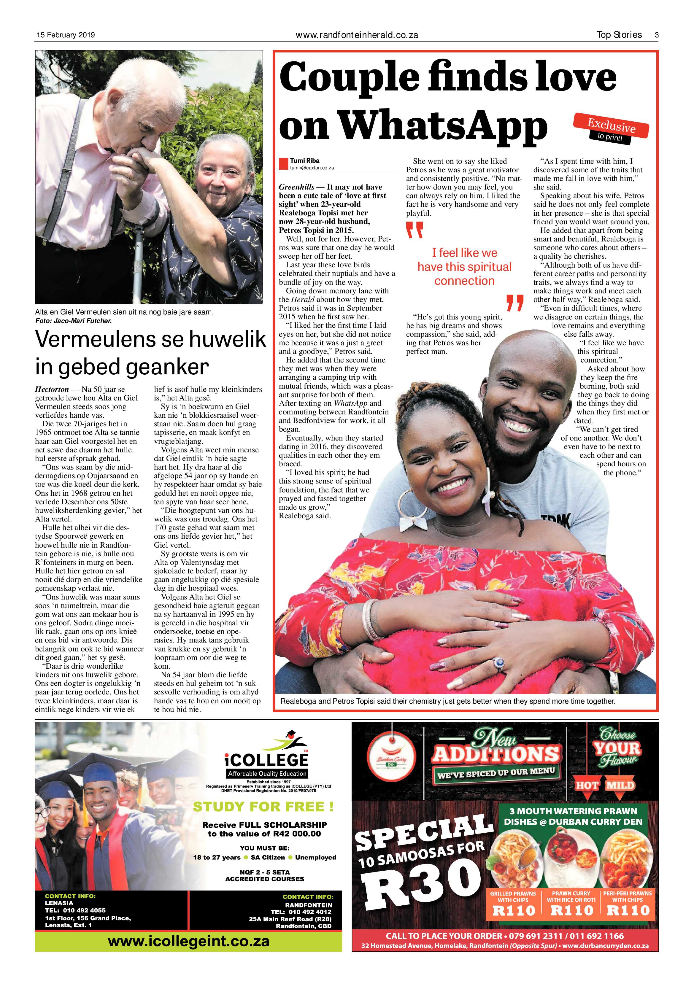 Randfontein Herald 15 February 2019 page 3
