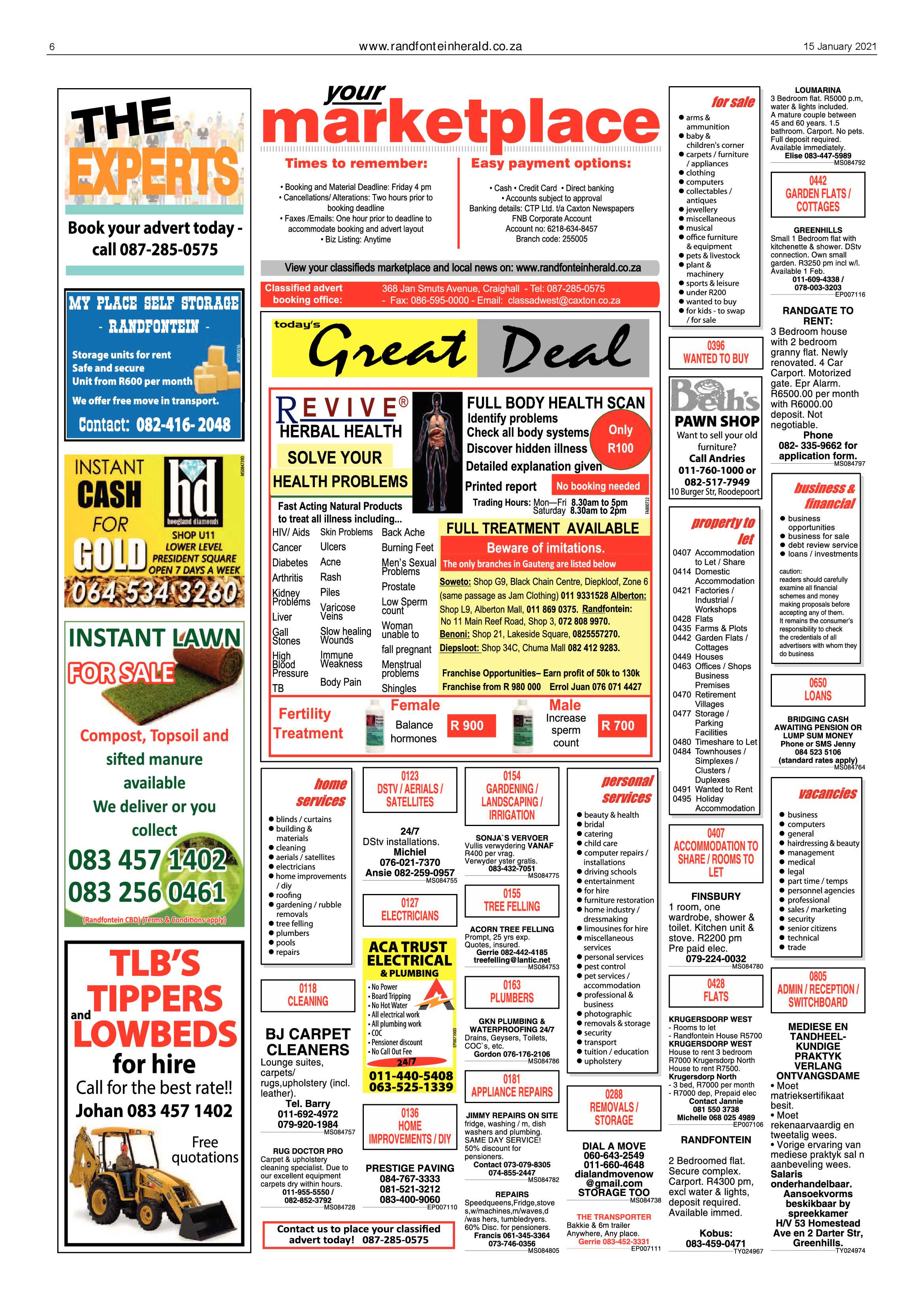 Randfontein Herald 15 January 2021 page 6