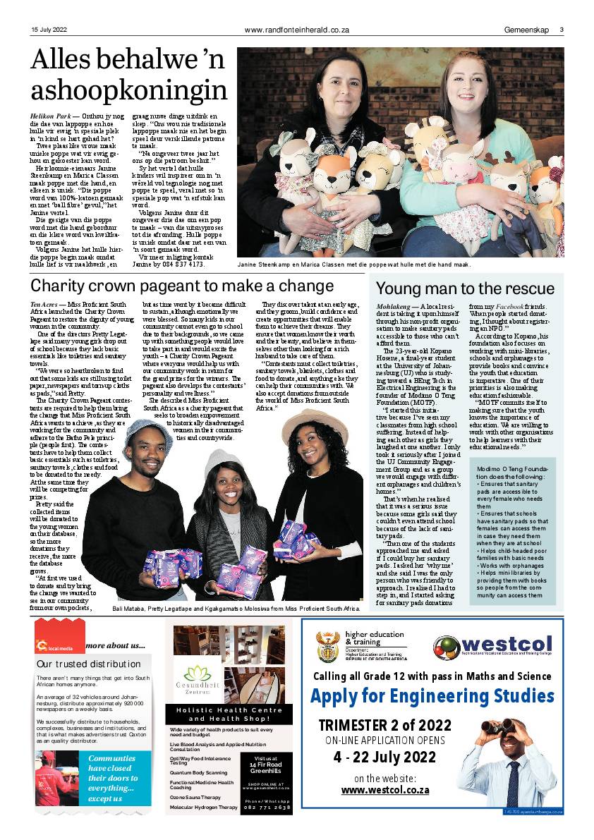 Randfontein Herald 15 July 2022 page 3