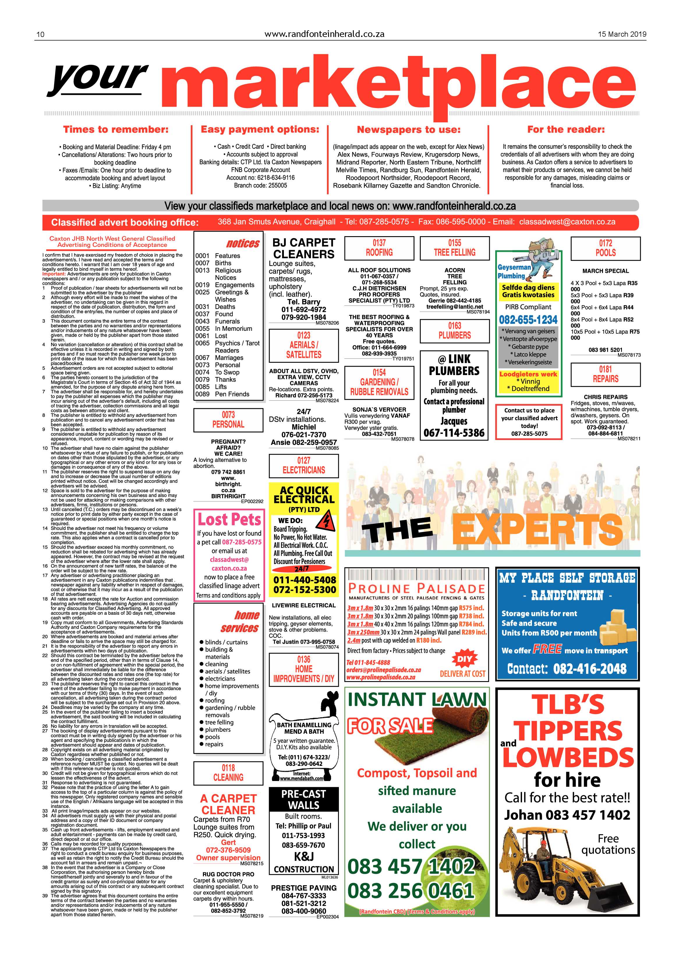 Randfontein Herald 15 March 2019 page 10