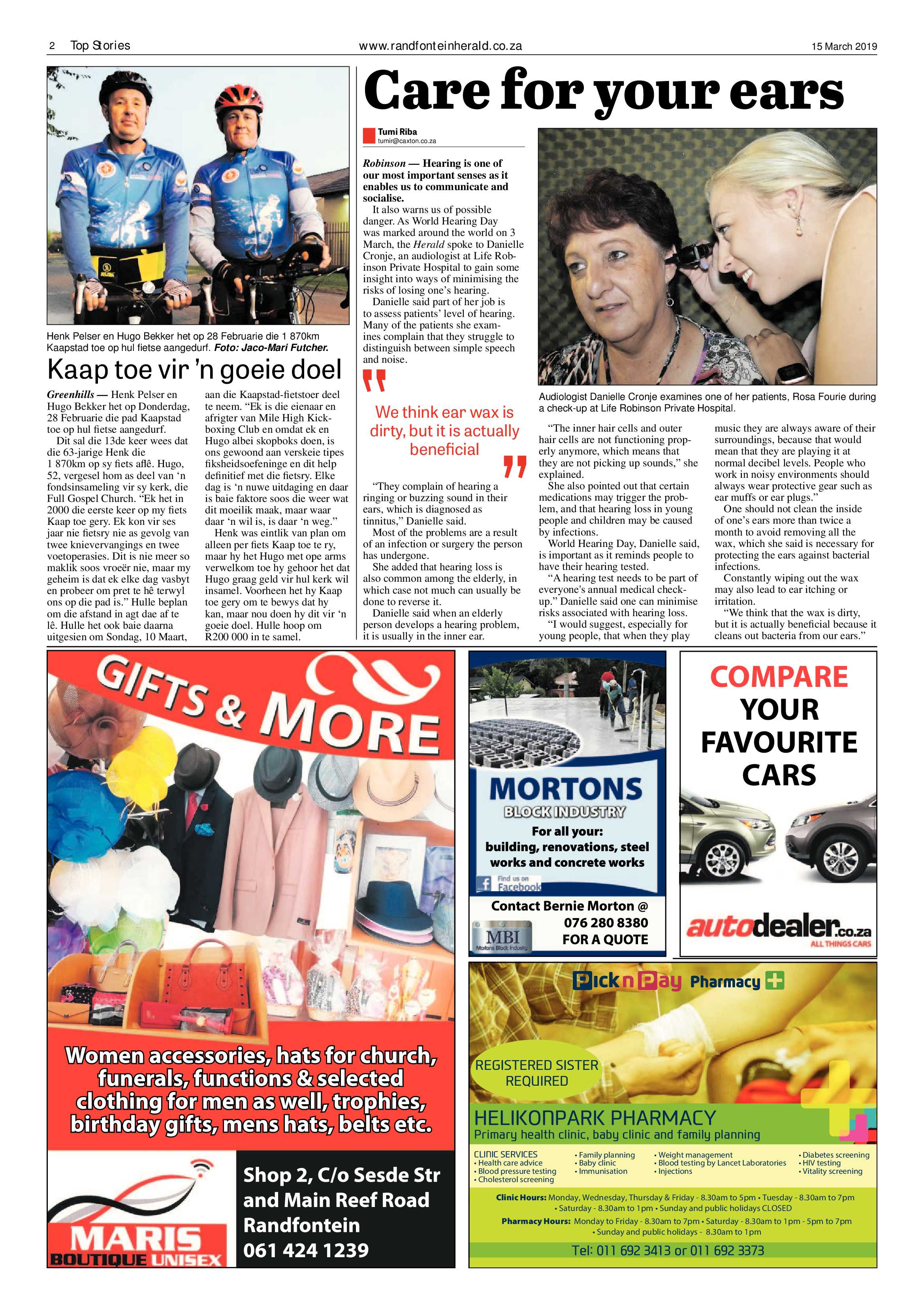 Randfontein Herald 15 March 2019 page 2