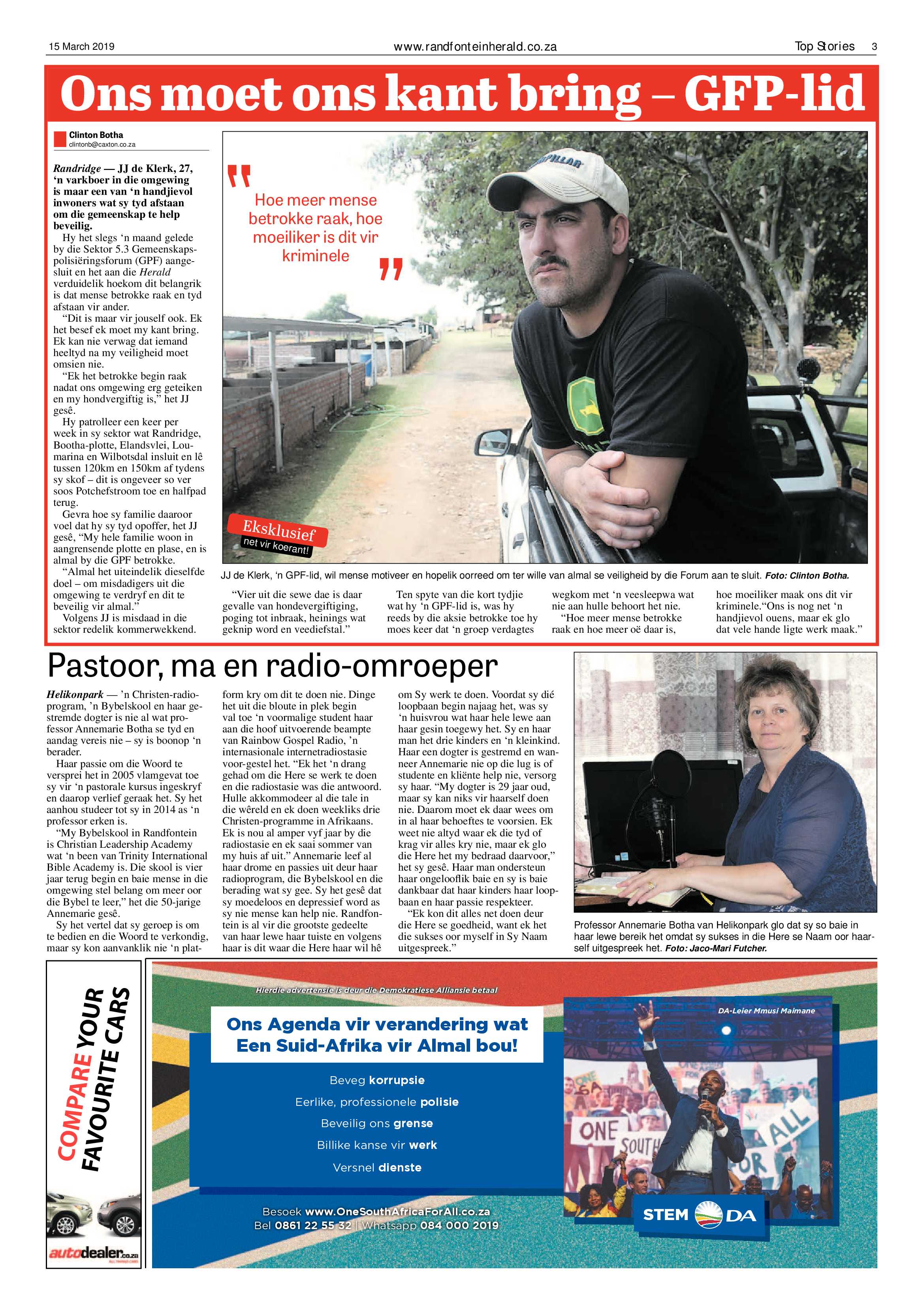 Randfontein Herald 15 March 2019 page 3