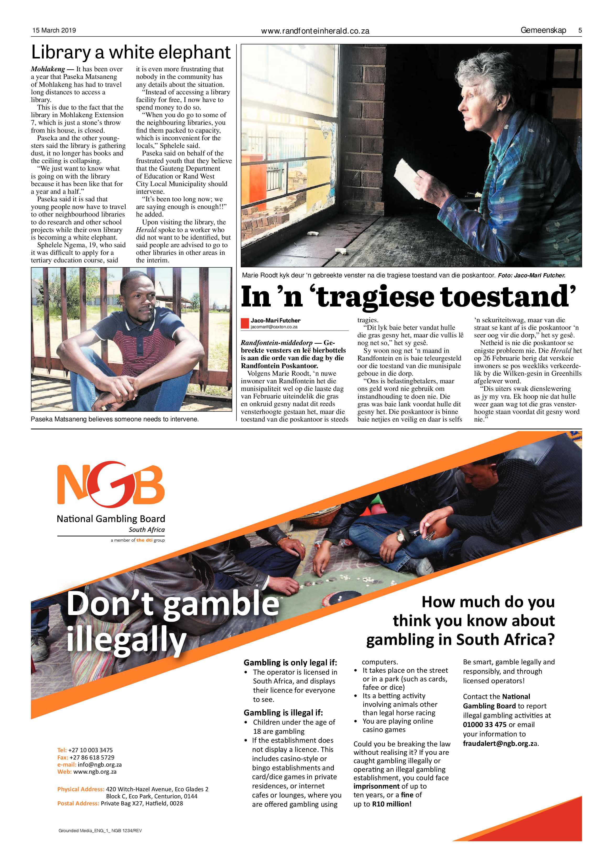 Randfontein Herald 15 March 2019 page 5