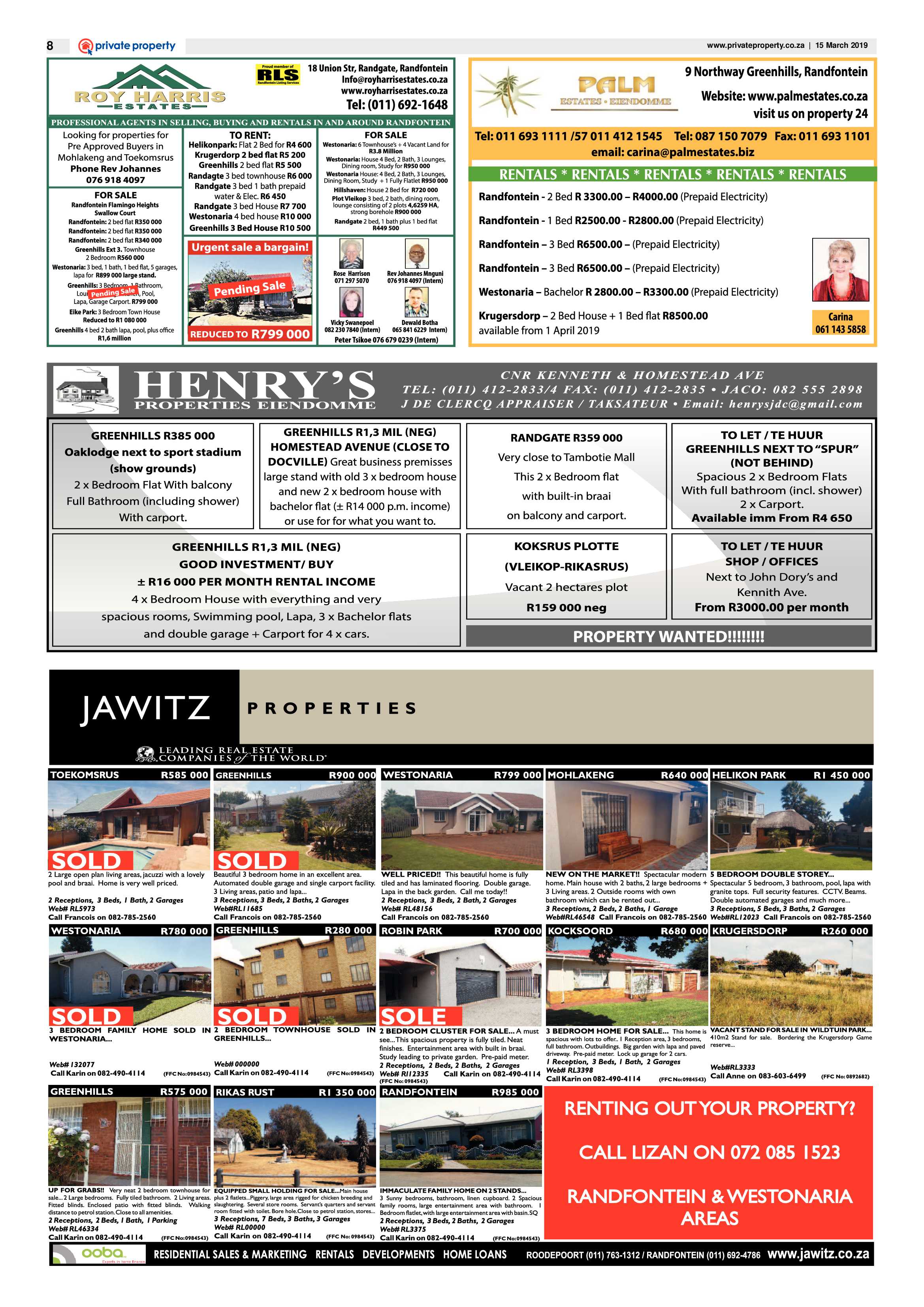 Randfontein Herald 15 March 2019 page 8