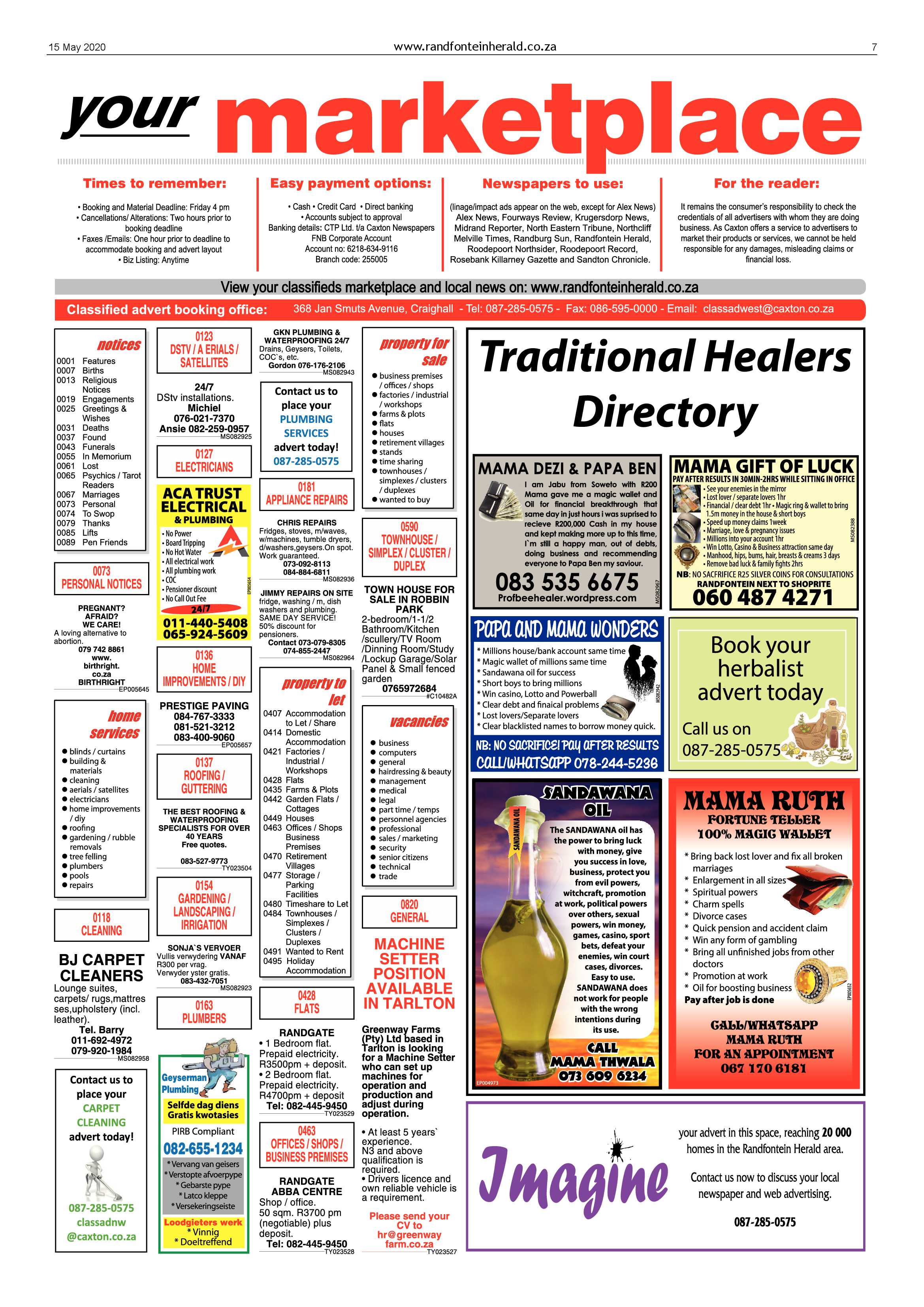 Randfontein Herald 15 May 2020 page 7