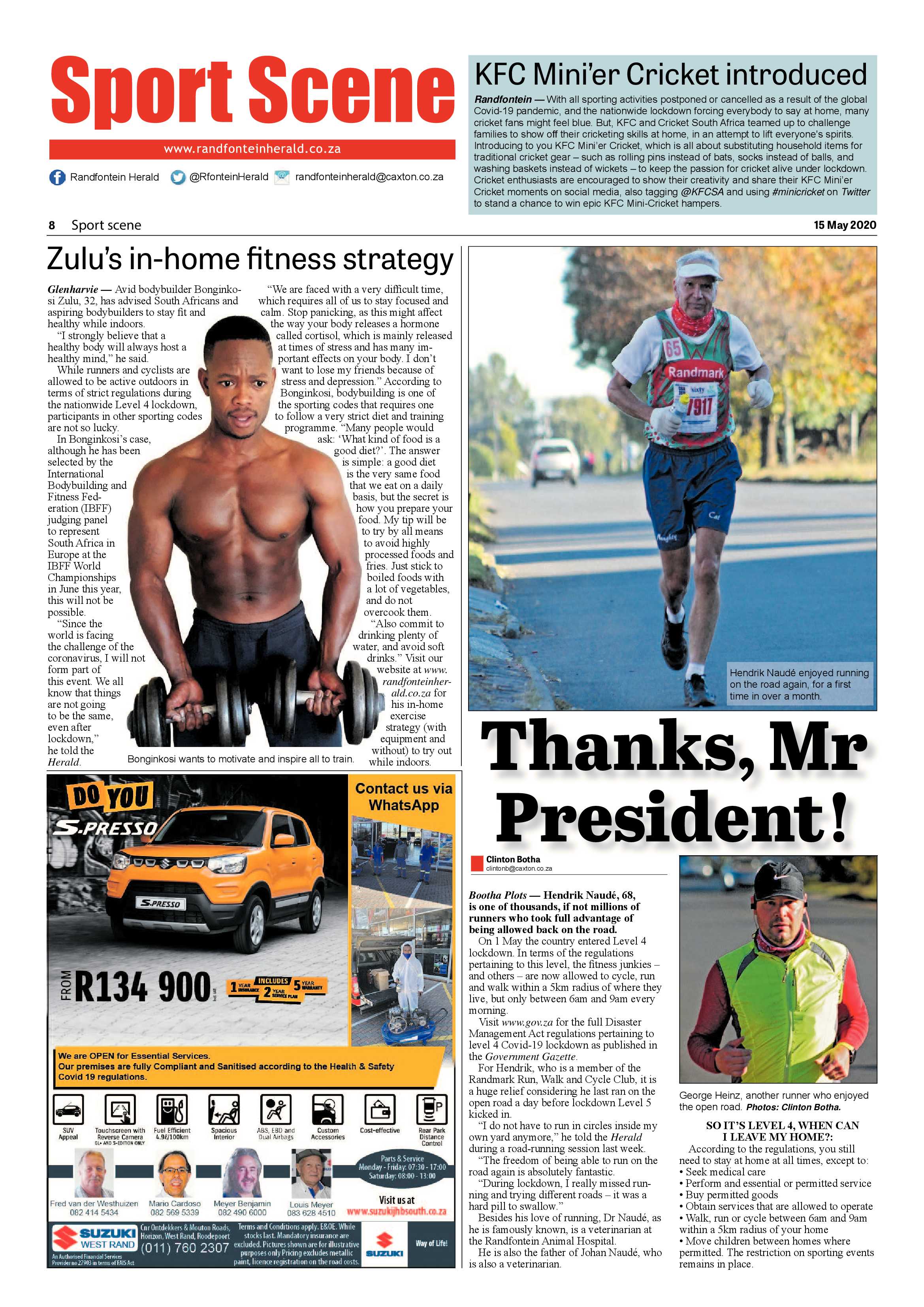 Randfontein Herald 15 May 2020 page 8
