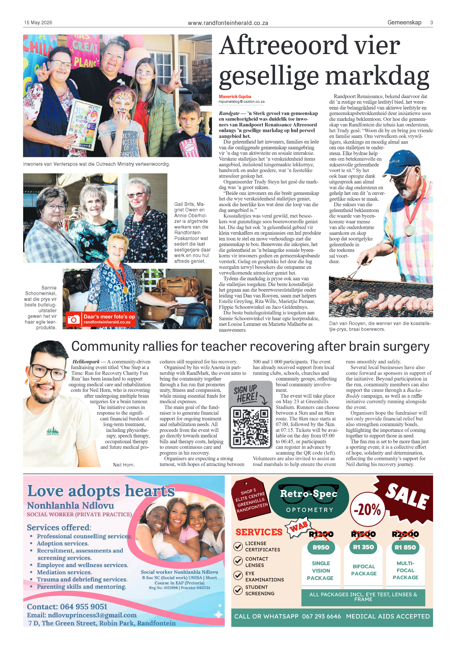 Randfontein Herald 15 May 2026 page 3