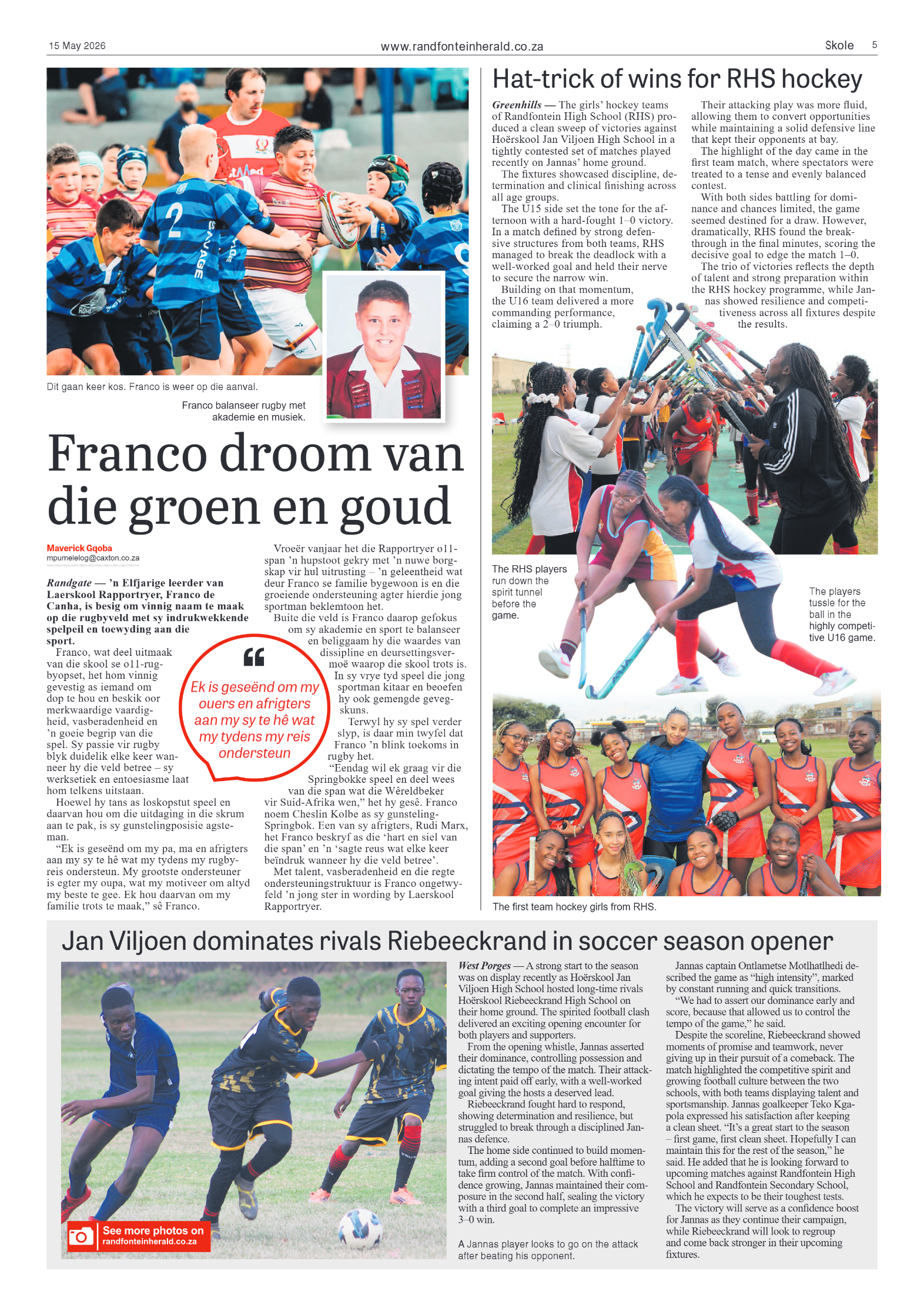 Randfontein Herald 15 May 2026 page 5
