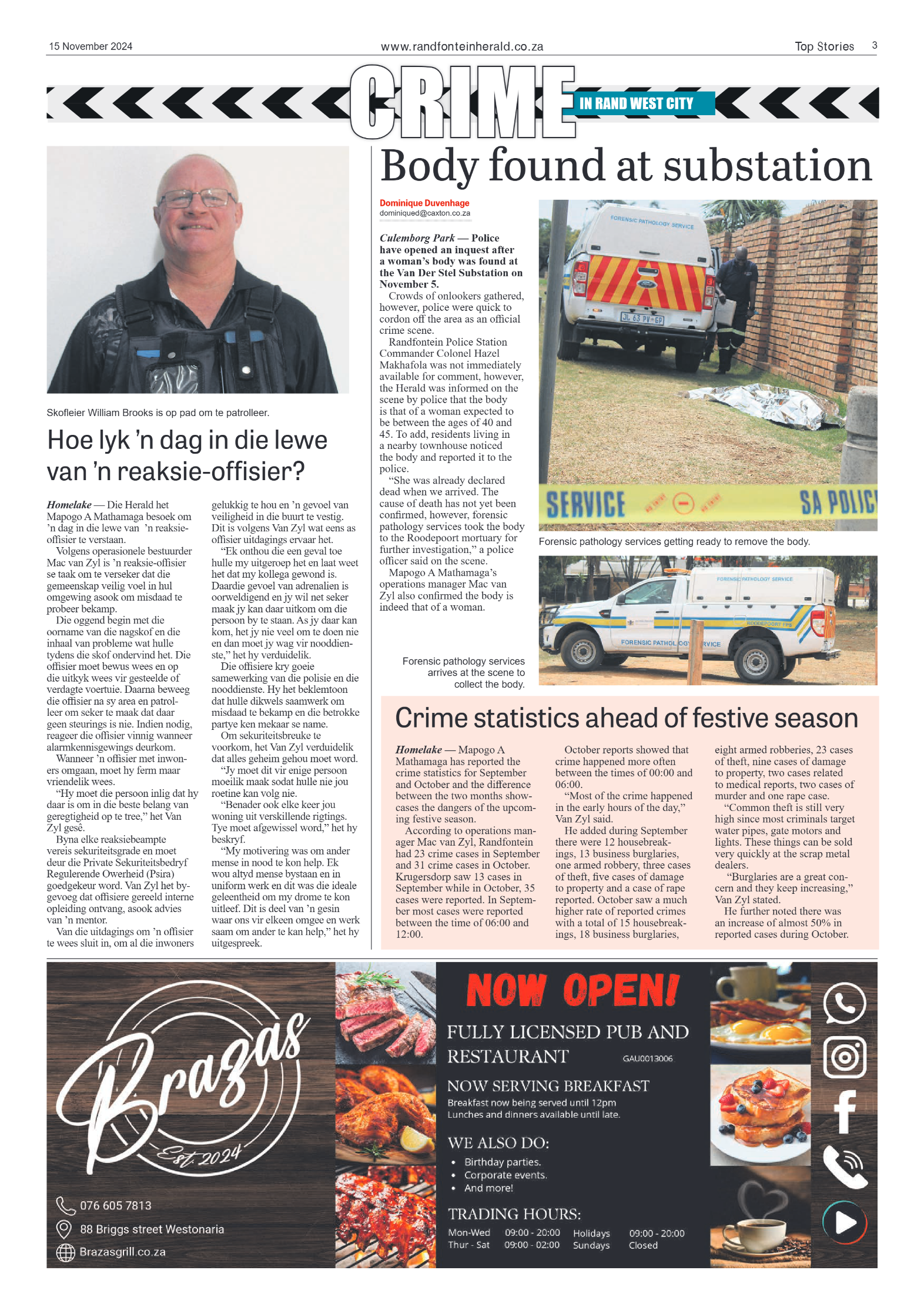 Randfontein Herald 15 November 2024 page 3
