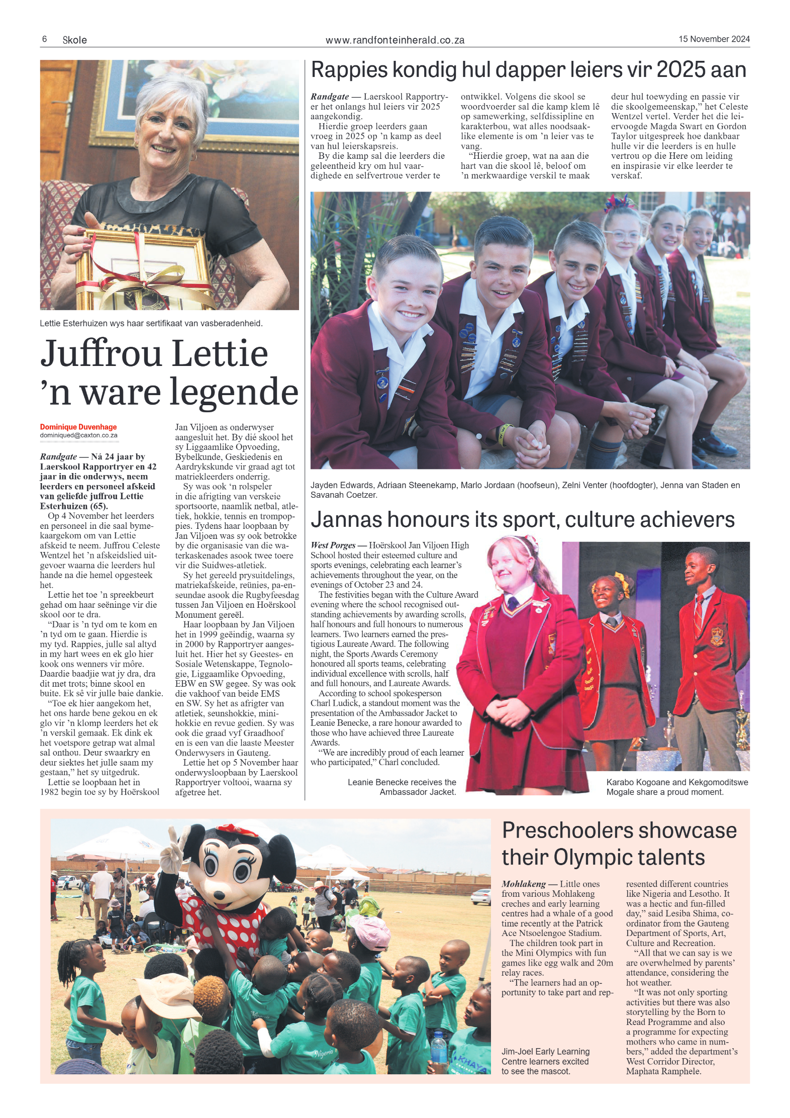 Randfontein Herald 15 November 2024 page 6