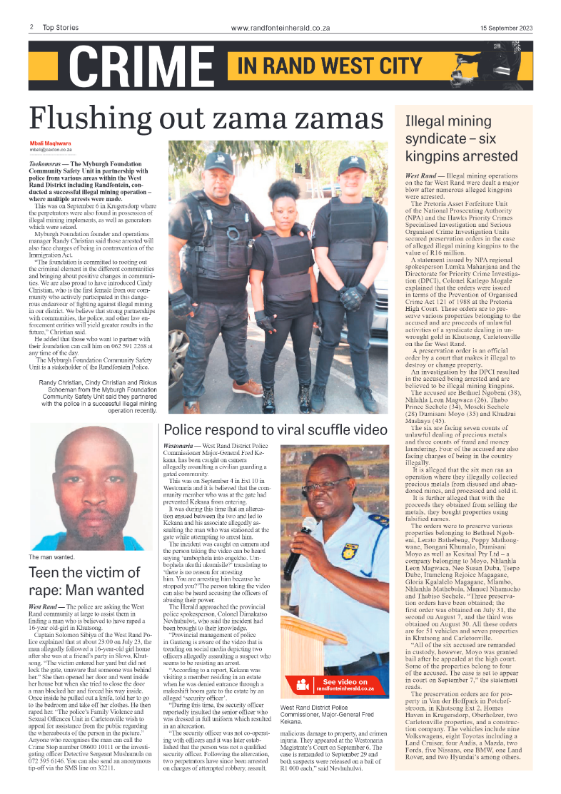 Randfontein Herald 15 September 2023 page 2